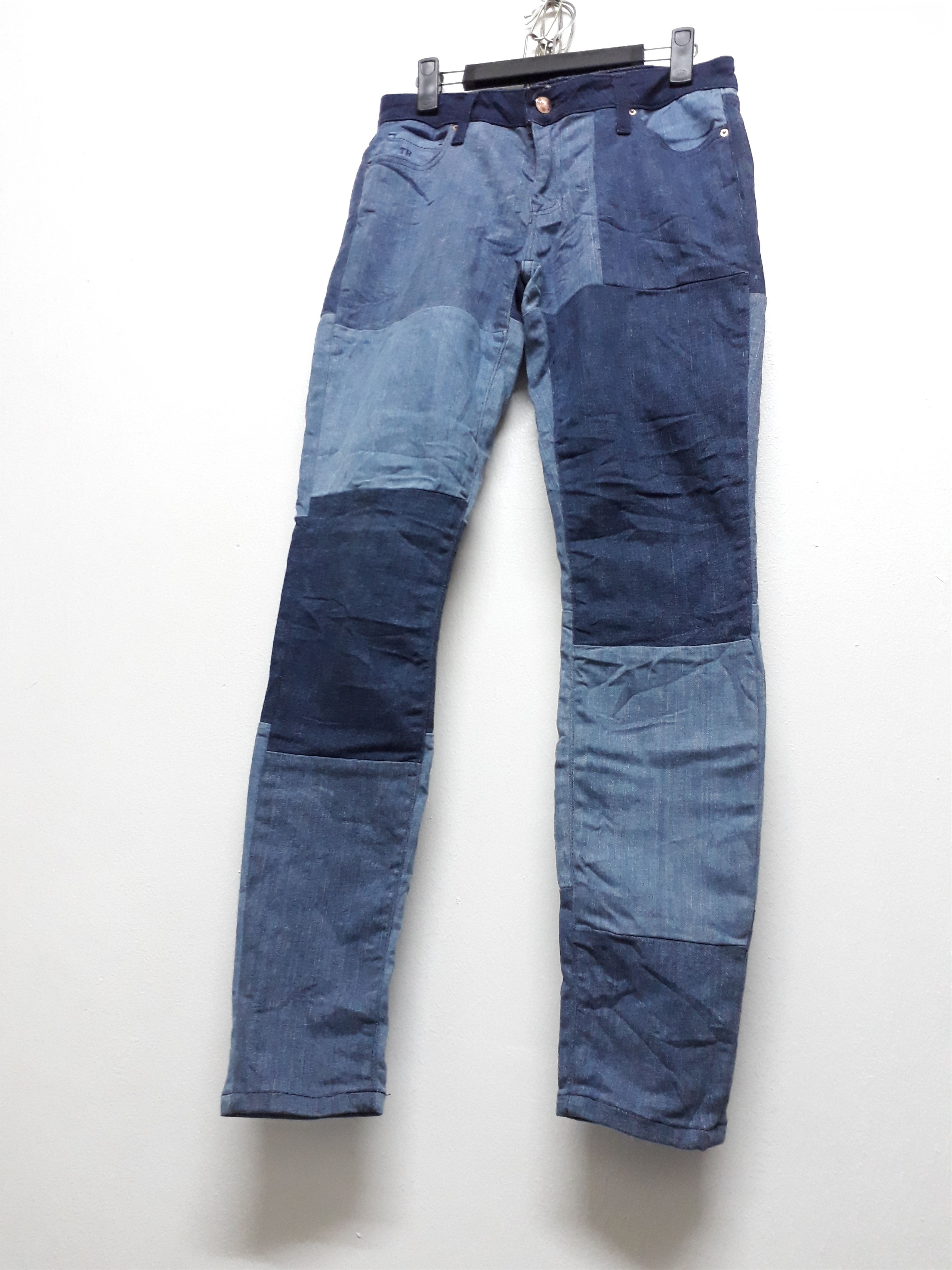 Tommy Hilfiger 💥TOMMY HILFIGER Patchwork Designer Denim Pants Size US 31 - 11 Thumbnail