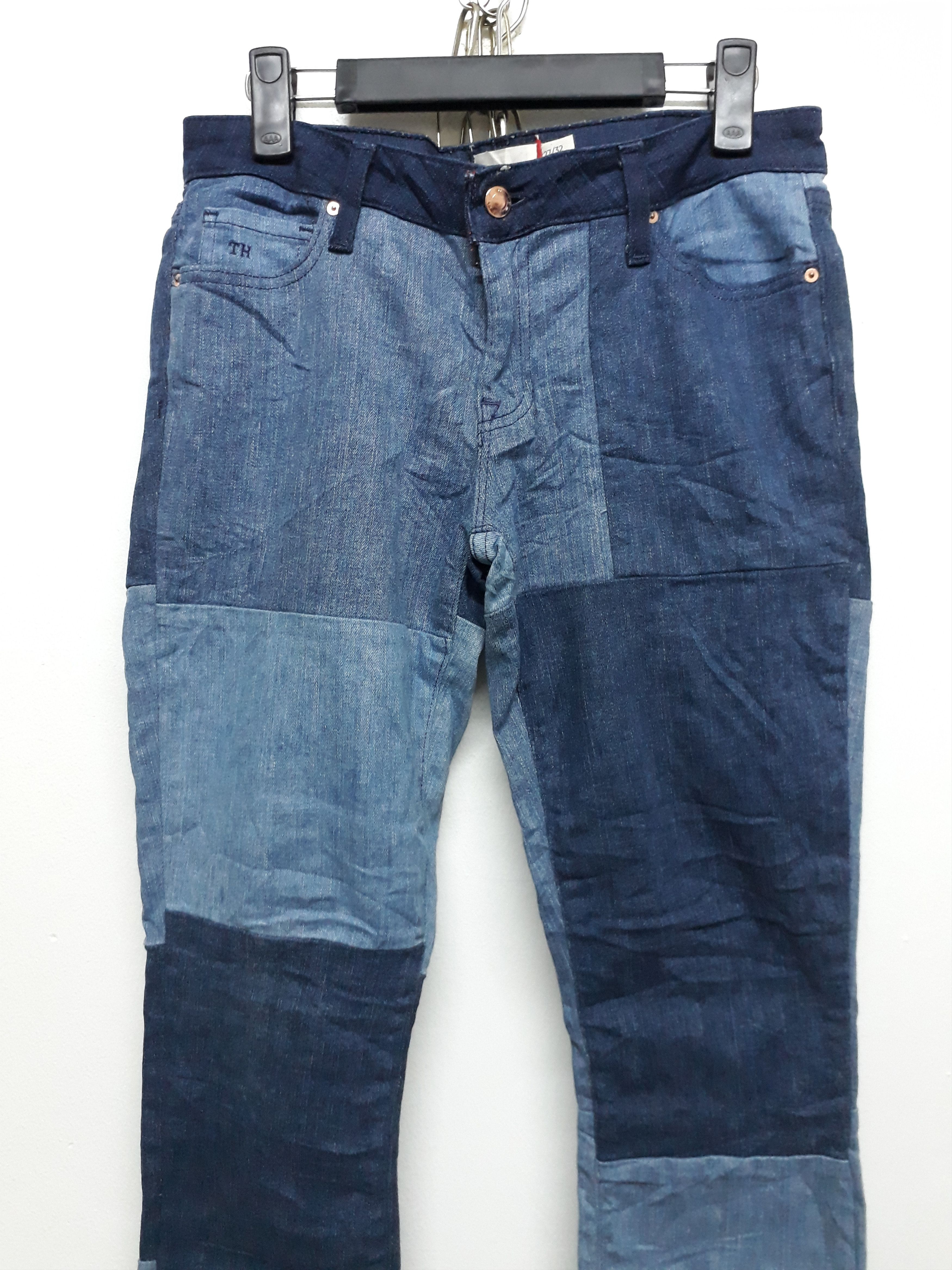 Tommy Hilfiger 💥TOMMY HILFIGER Patchwork Designer Denim Pants Size US 31 - 12 Thumbnail