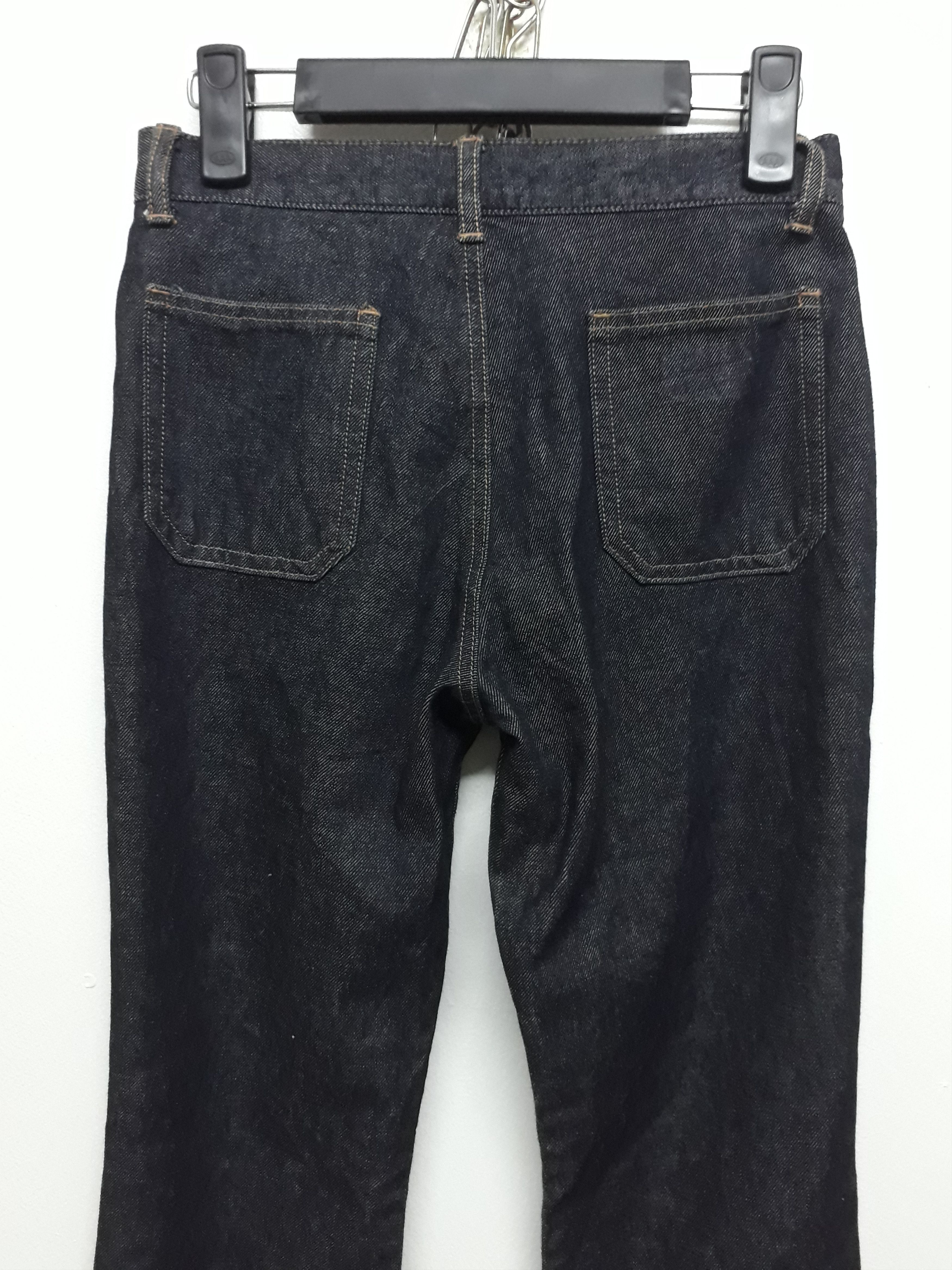 Japanese Brand 💥Blue Navy Fly Button Japanese Boot cut Pant Size US 27 - 8 Thumbnail