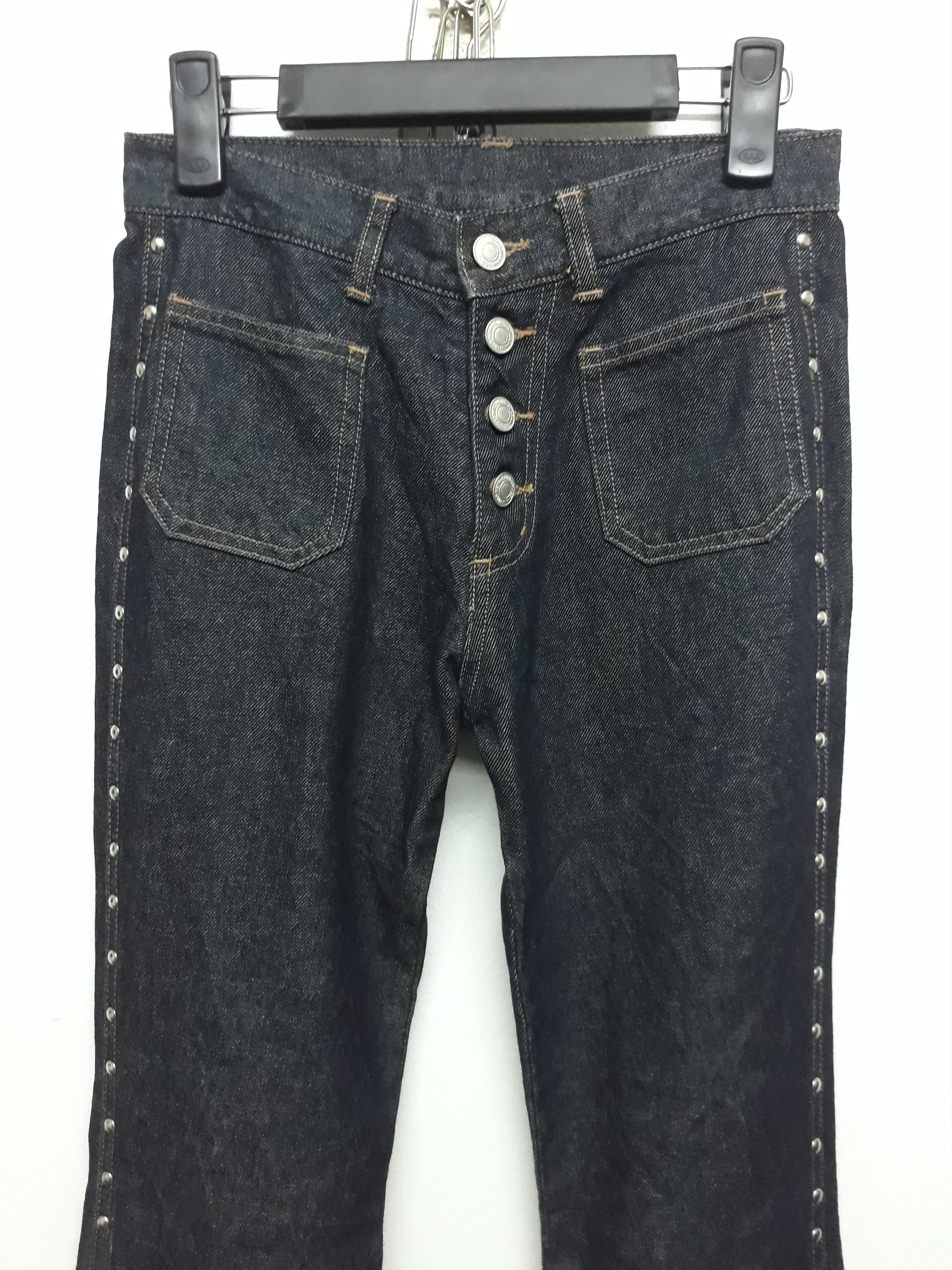 Japanese Brand 💥Blue Navy Fly Button Japanese Boot cut Pant Size US 27 - 6 Thumbnail