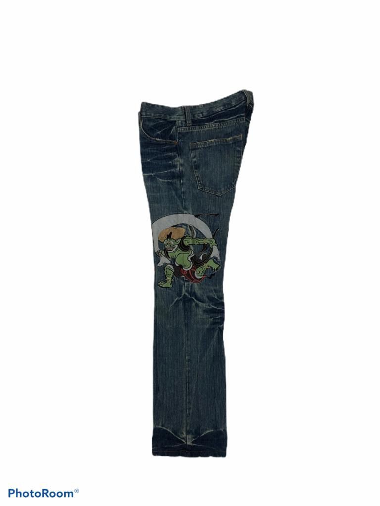 Japan Blue Japan traditional denim god embroidary design pants Size US 34 / EU 50 - 5 Thumbnail