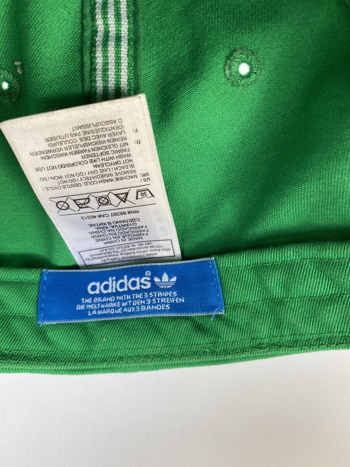 Adidas × Vintage ADIDAS logo Vintage Green Cap Hat White Embroidered Size ONE SIZE - 4 Thumbnail