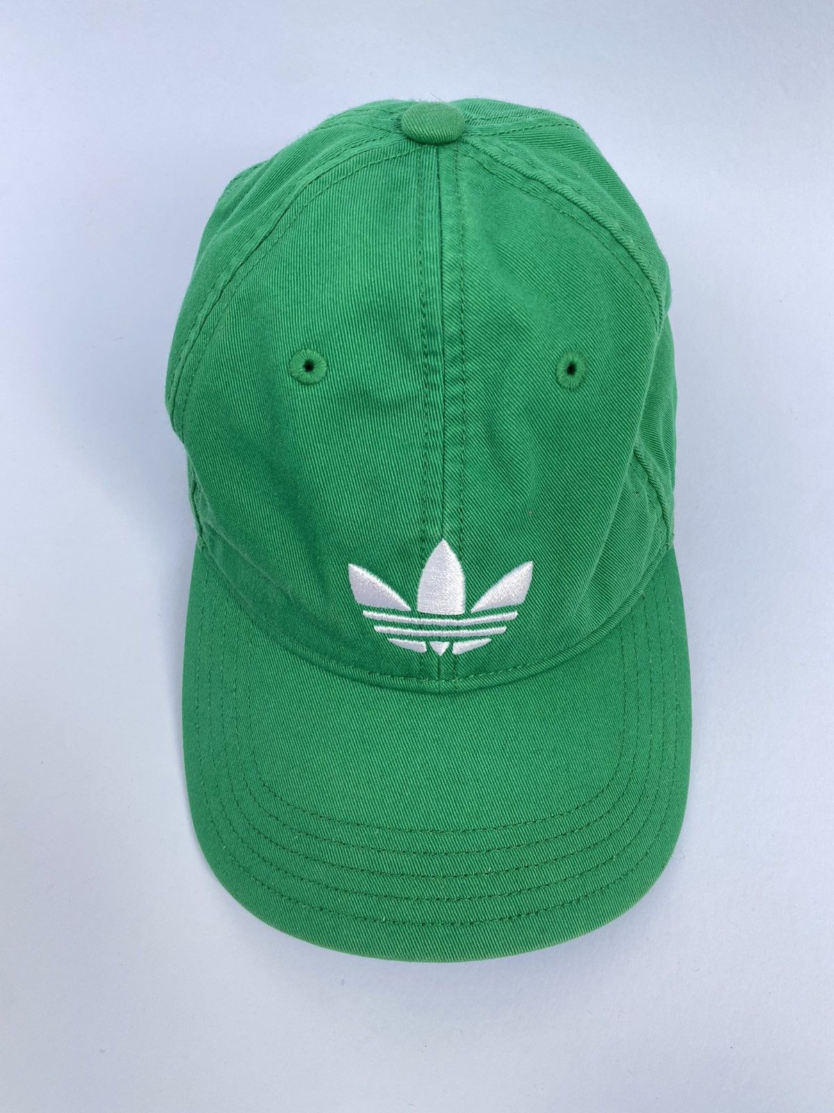 Adidas × Vintage ADIDAS logo Vintage Green Cap Hat White Embroidered Size ONE SIZE - 8 Thumbnail