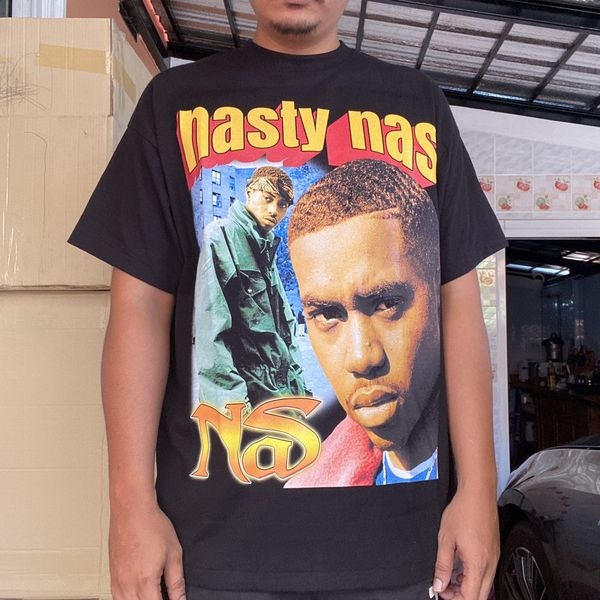 Very Rare Nas Rap Tees Bootleg Reprint