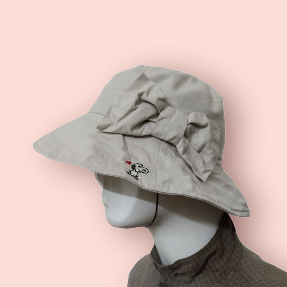 Cartoon Network × Japanese Brand × Peanuts RARE SNOOPY PEANUTS BIG RIBBON HEMP HAT Size ONE SIZE - 4 Thumbnail