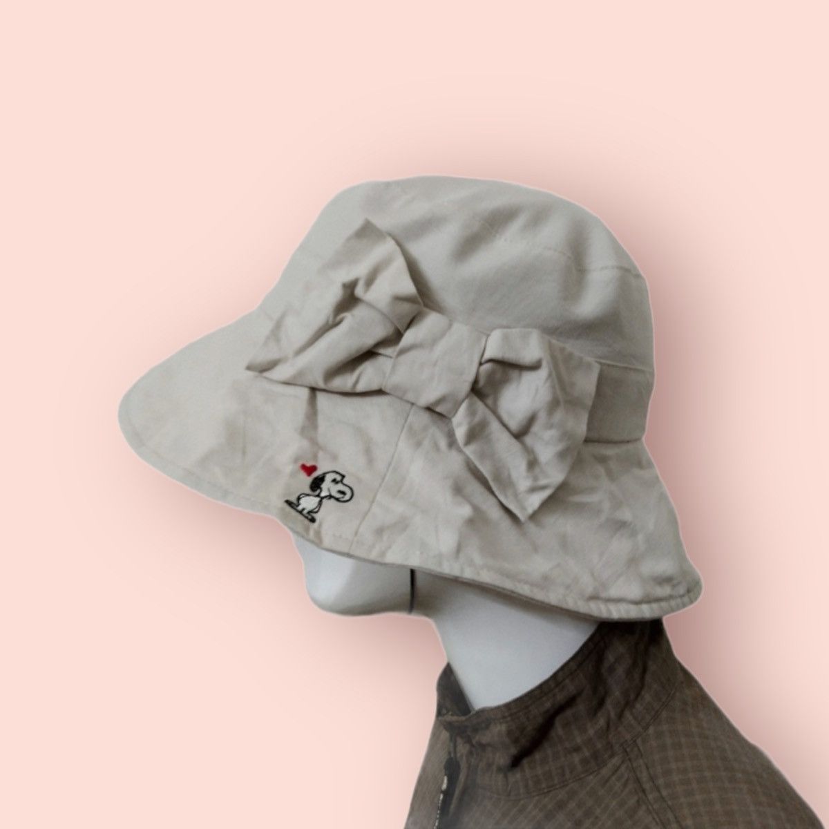 Cartoon Network × Japanese Brand × Peanuts RARE SNOOPY PEANUTS BIG RIBBON HEMP HAT Size ONE SIZE - 1 Thumbnail