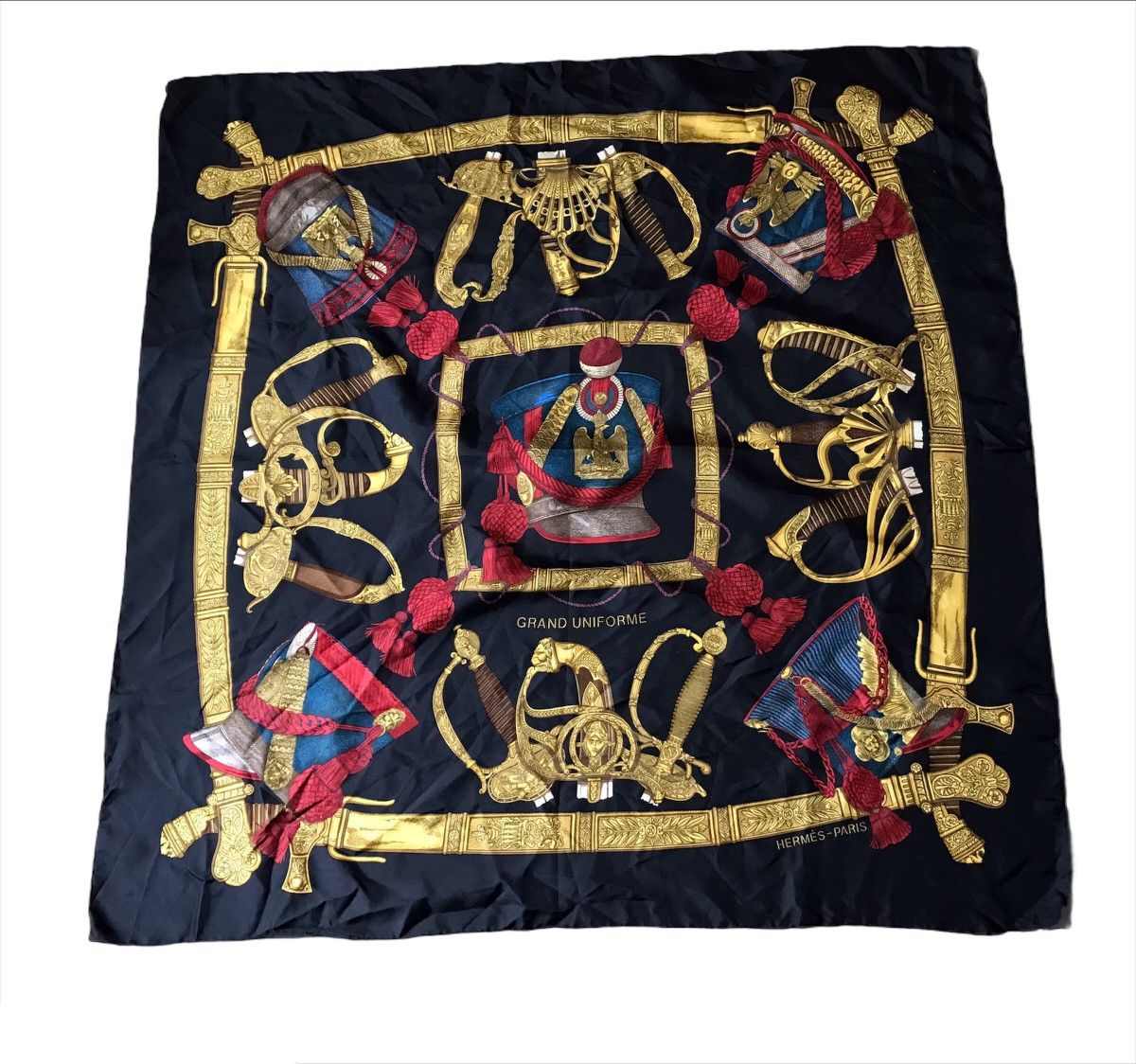 Hermes Hermes Paris Grand Uniforme Silk Scarf Size ONE SIZE - 3 Thumbnail