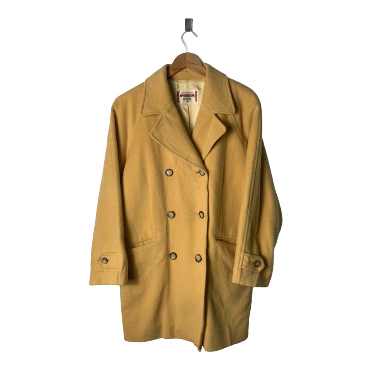 Mcgregor Vintage McGregor Wool Coat Jacket Stunning Yellow Wool | Grailed