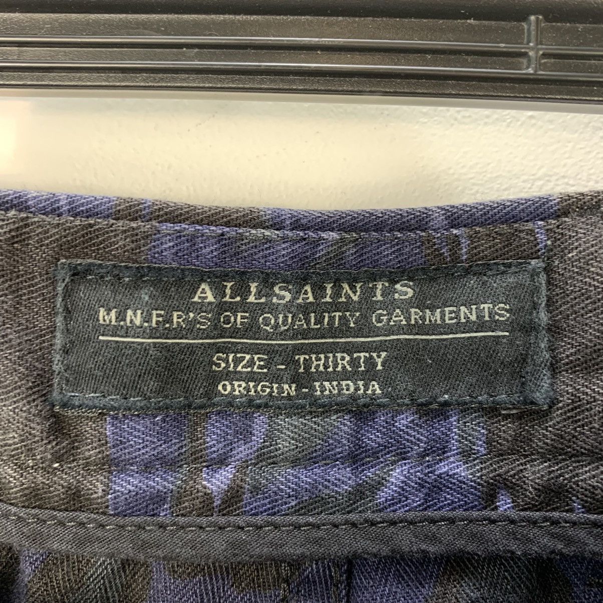 Allsaints Allsaints Blue Camo Abstract Print 9” Inch Shorts Size US 30 / EU 46 - 2 Thumbnail