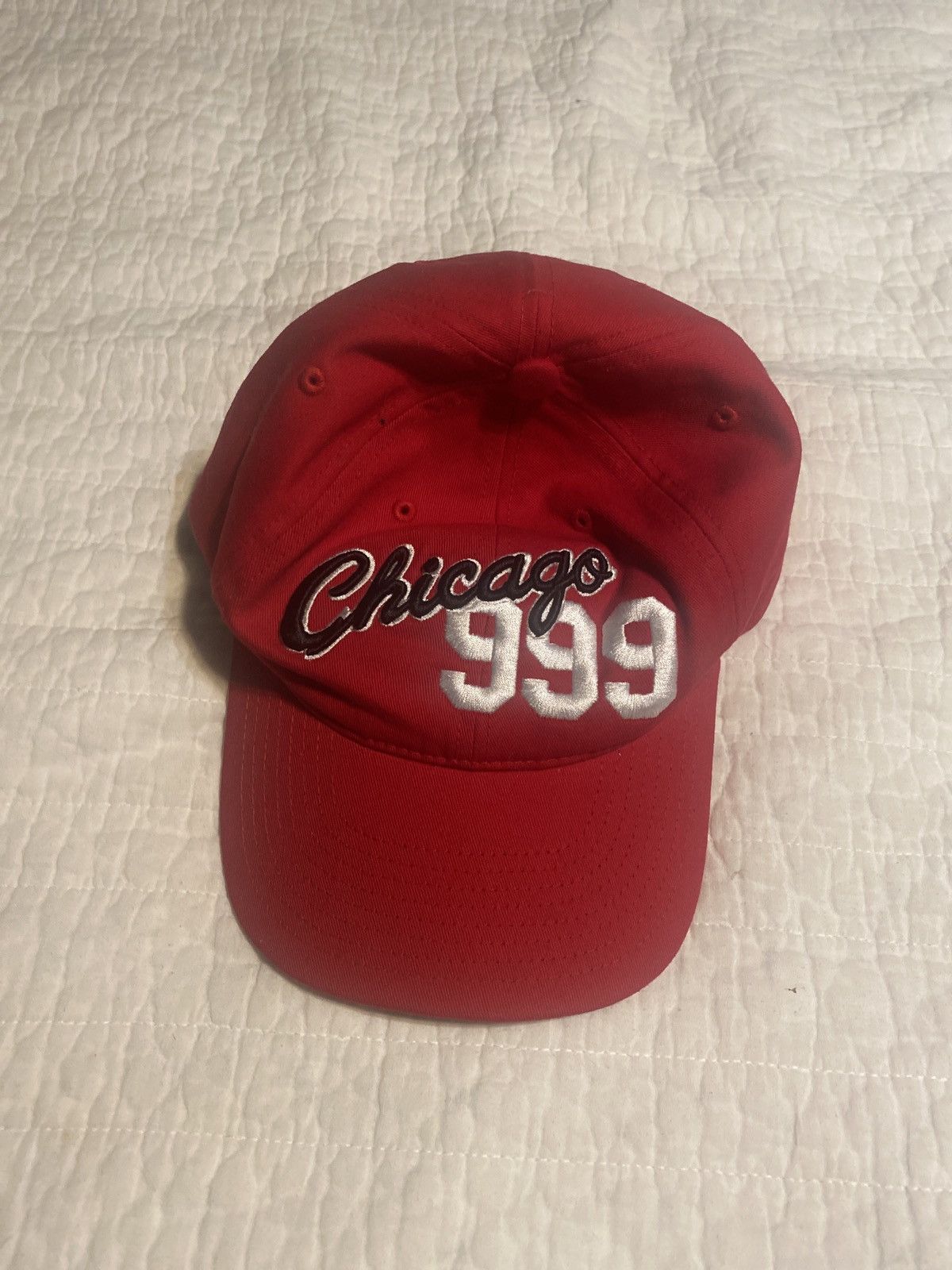 Mitchell & Ness Juice WRLD x Chicago Bulls Strapback Hat Red