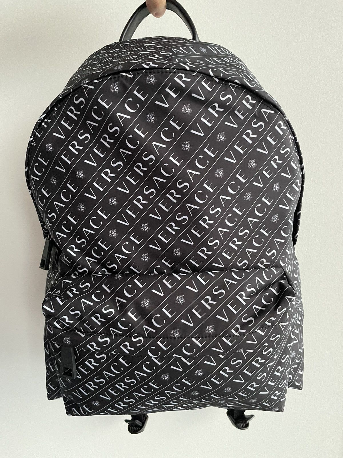 Versace Rare Super Runway Brand New Iconic Monogram Logo Backpack Size ONE SIZE - 25 Thumbnail