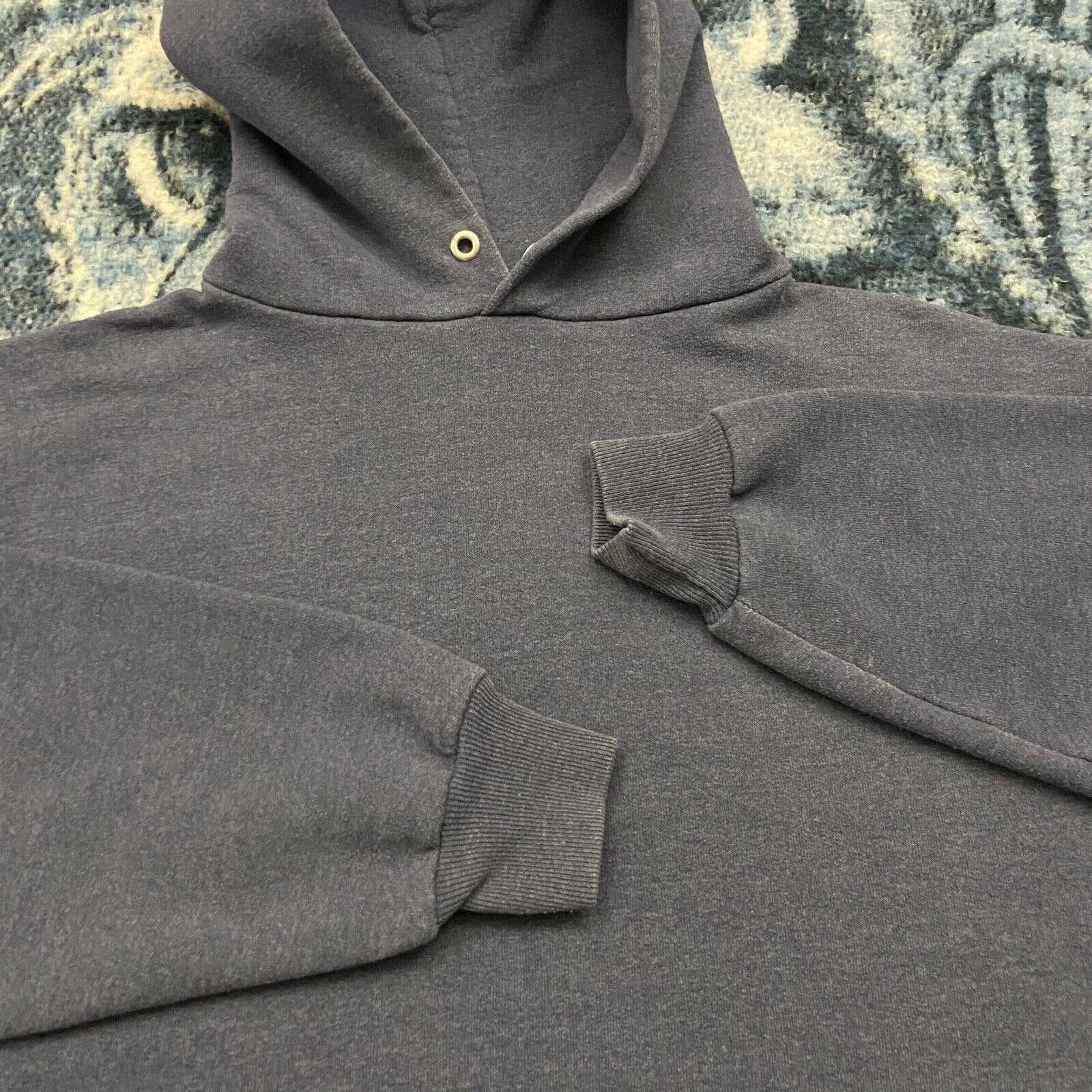 Vintage Vintage Faded Blank Hoodie Pullover Sweatshirt y2k Dark Blue Size US M / EU 48-50 / 2 - 3 Thumbnail
