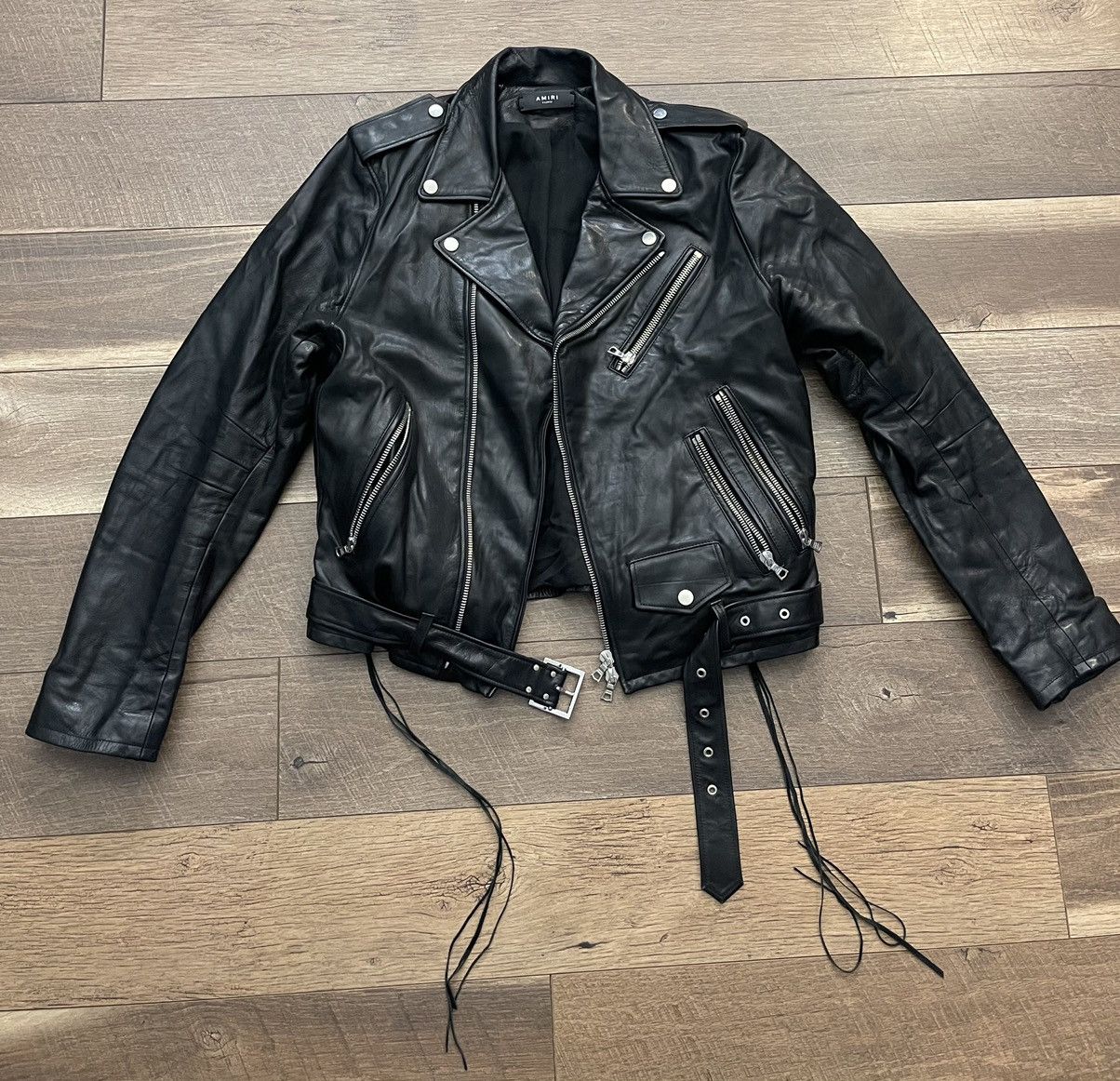 Amiri Leather Biker Jacket | Grailed