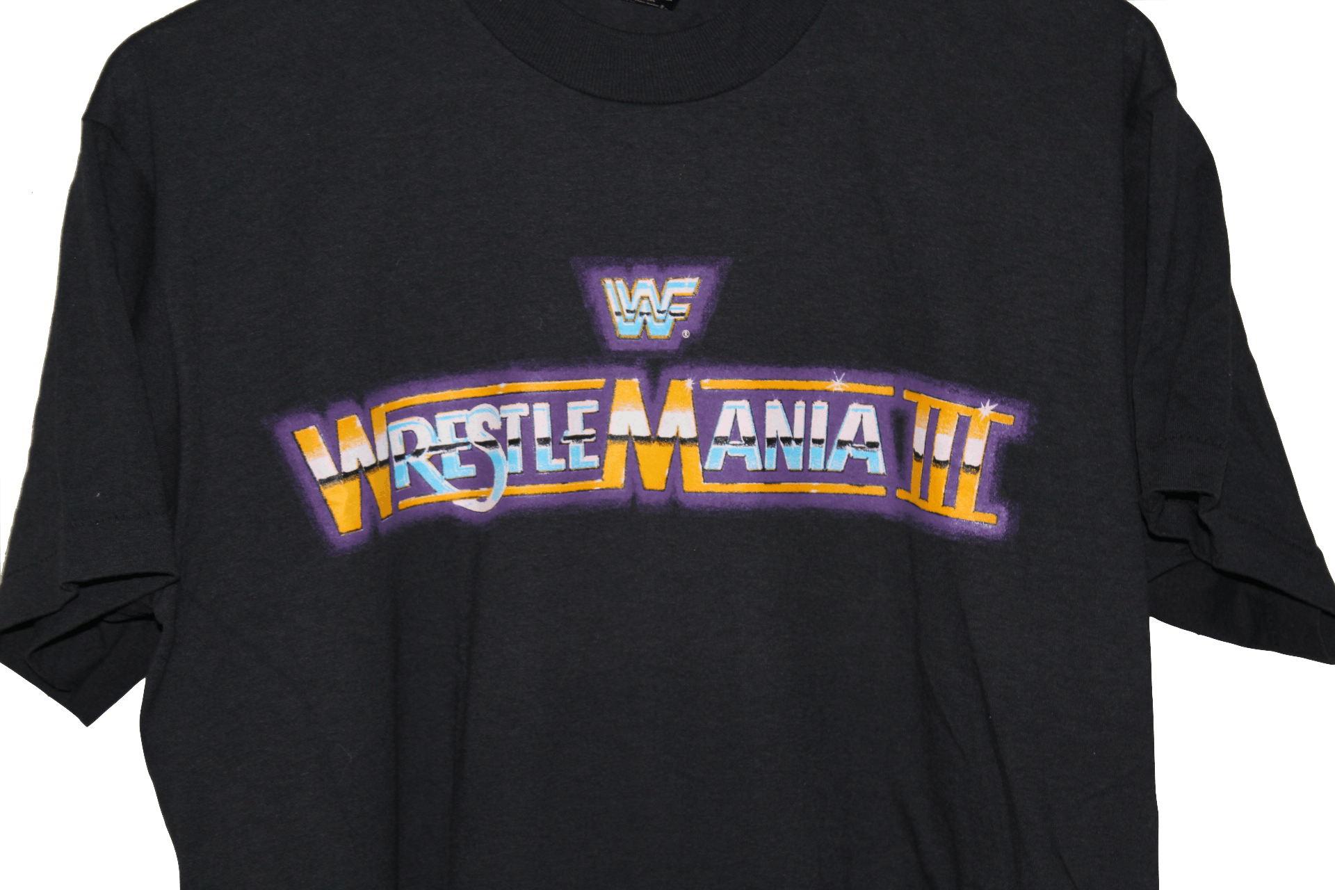 Vintage 1987 Wrestlemania 3 Hulk Hogan vs Andre The Giant OG Tee Size US L / EU 52-54 / 3 - 3 Thumbnail