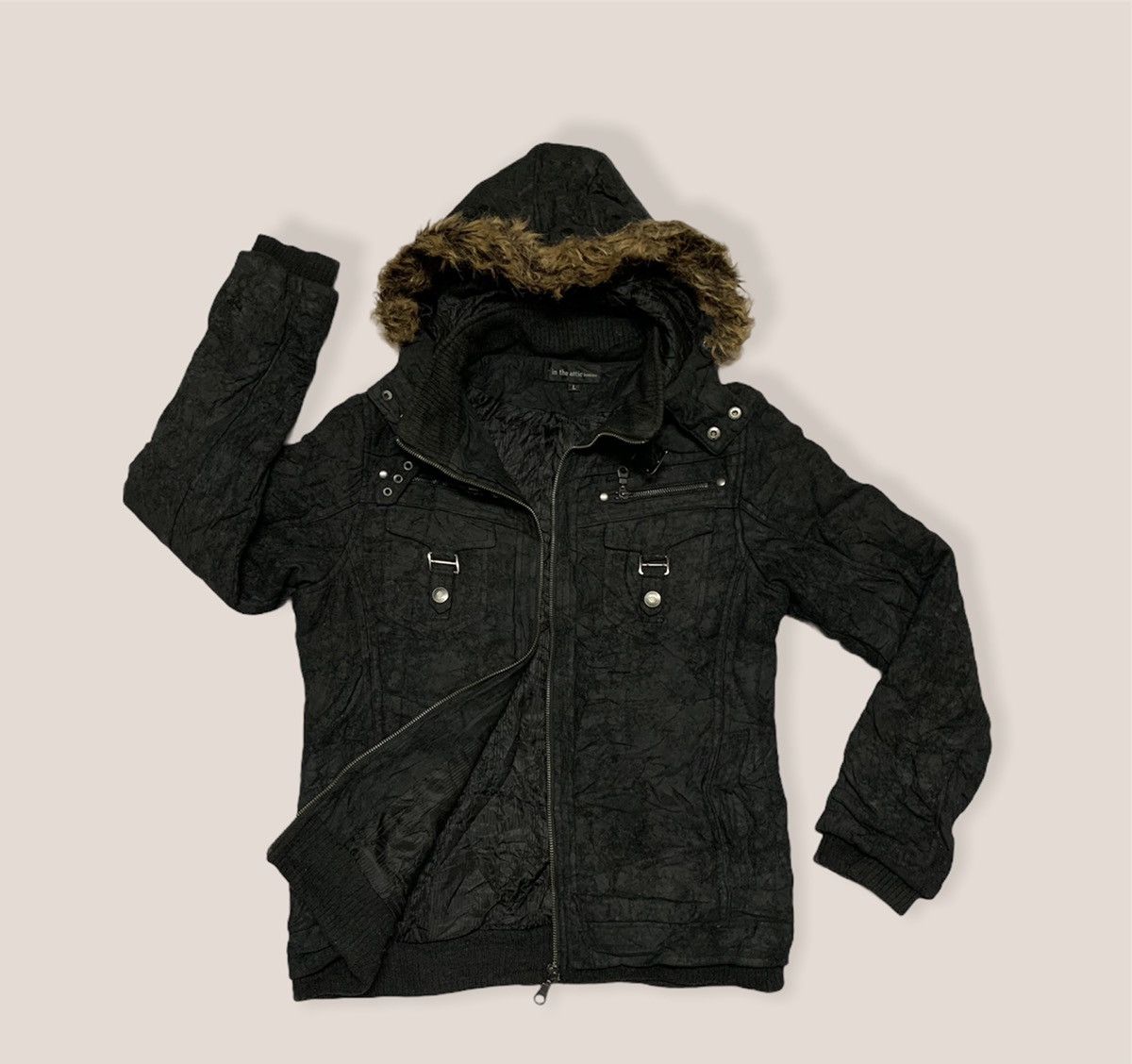 ジャケット・アウター in the attic fur hooded fireman jacket hooded the ジャケット・アウター jacket attic fur in fireman