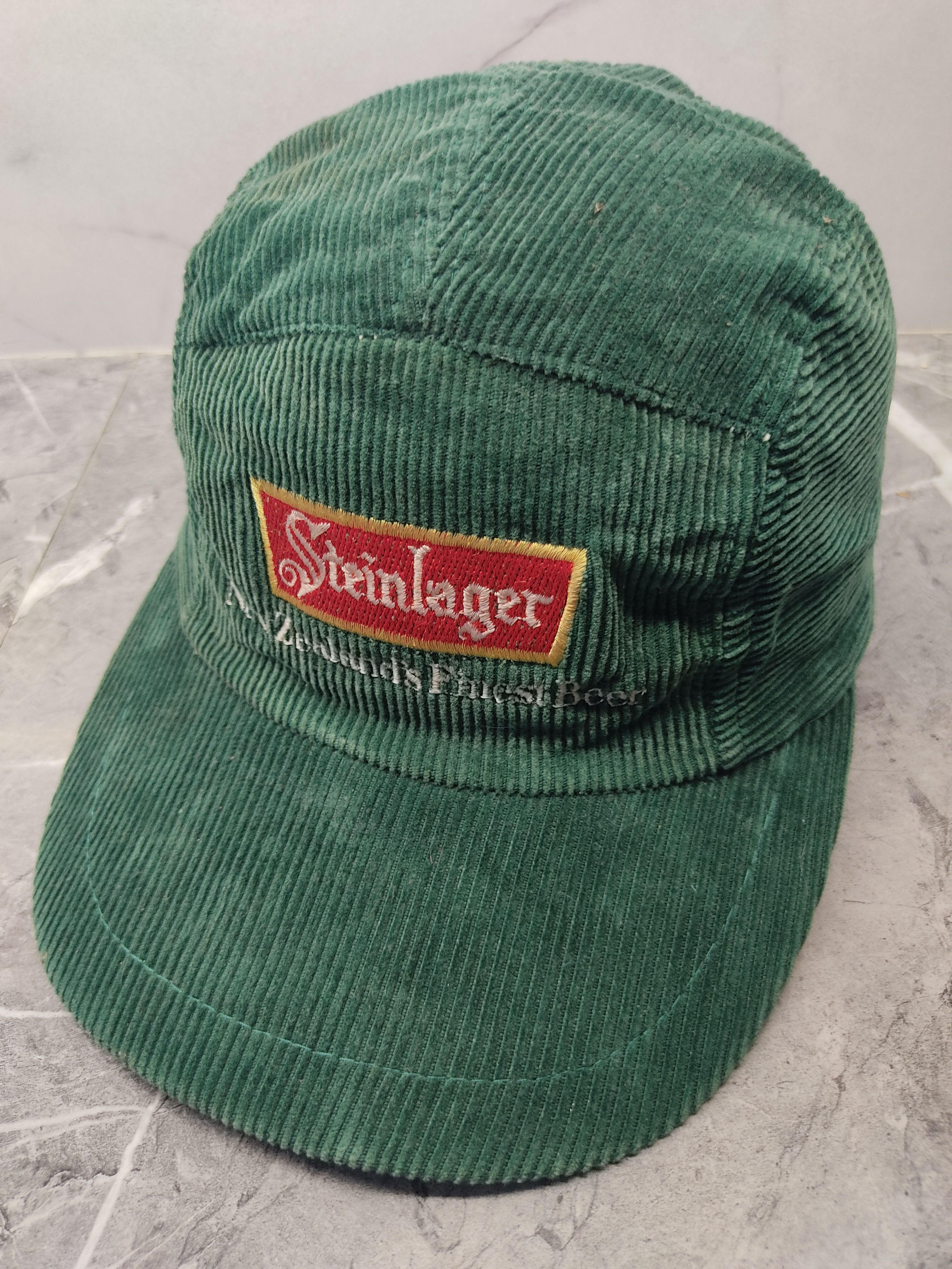 Vintage Steinlager New Zealand Finest Beer Corduroy Cap Hat