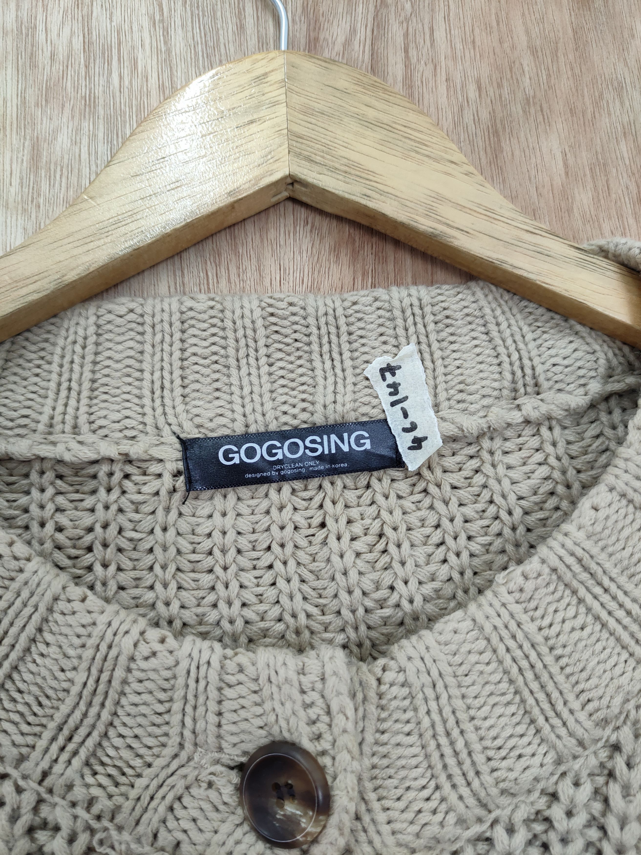 Japanese Brand DL Gogosing cardigan cable knitwear japan vintage #46-147 Size US M / EU 48-50 / 2 - 5 Thumbnail