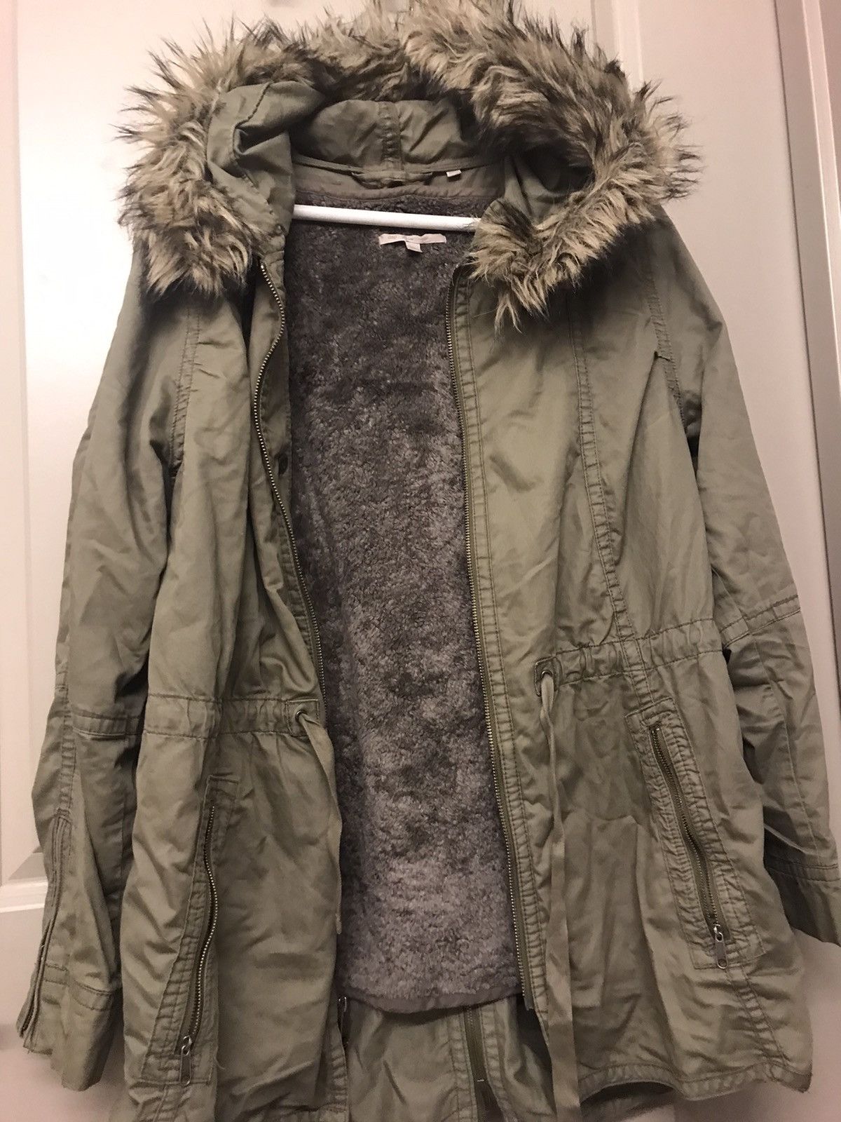 Gap Gap Fur Lined Parka Oversized Army Green With Hood Size M / US 6-8 / IT 42-44 - 3 Thumbnail