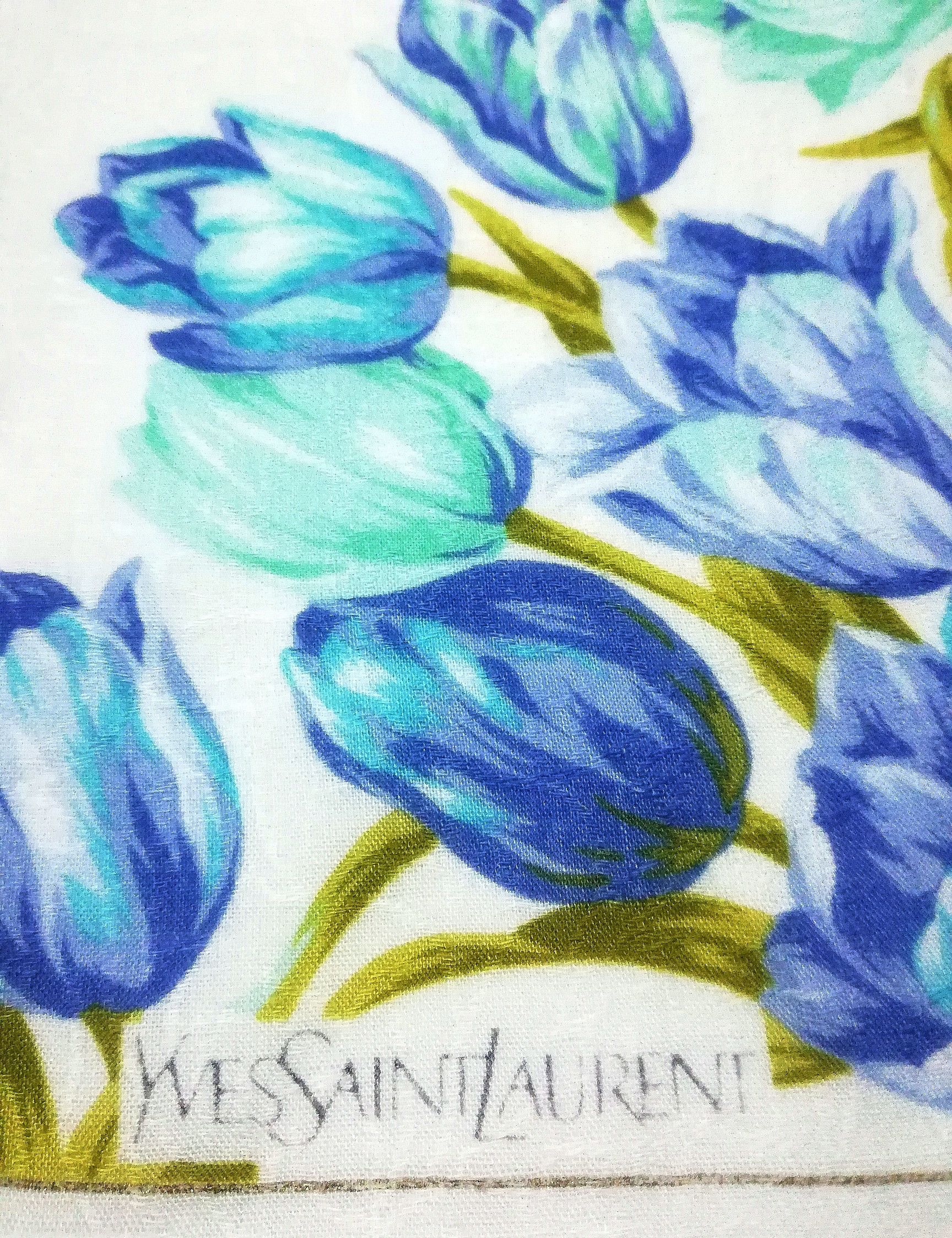 Yves Saint Laurent Yves Saint Laurent Floral Design Bandana Handkerchief Size ONE SIZE - 2 Thumbnail