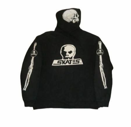 Vintage Vintage 90's SKULL SKATES Hoodie Punk Thrasher Zorlac