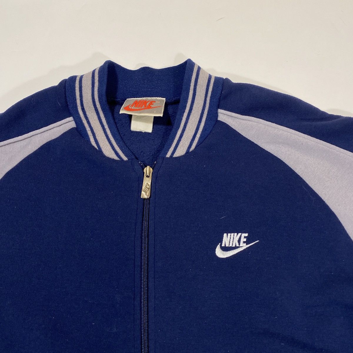 Nike × Vintage 90’s Nike Track Zip Jacket Size US L / EU 52-54 / 3 - 4 Thumbnail