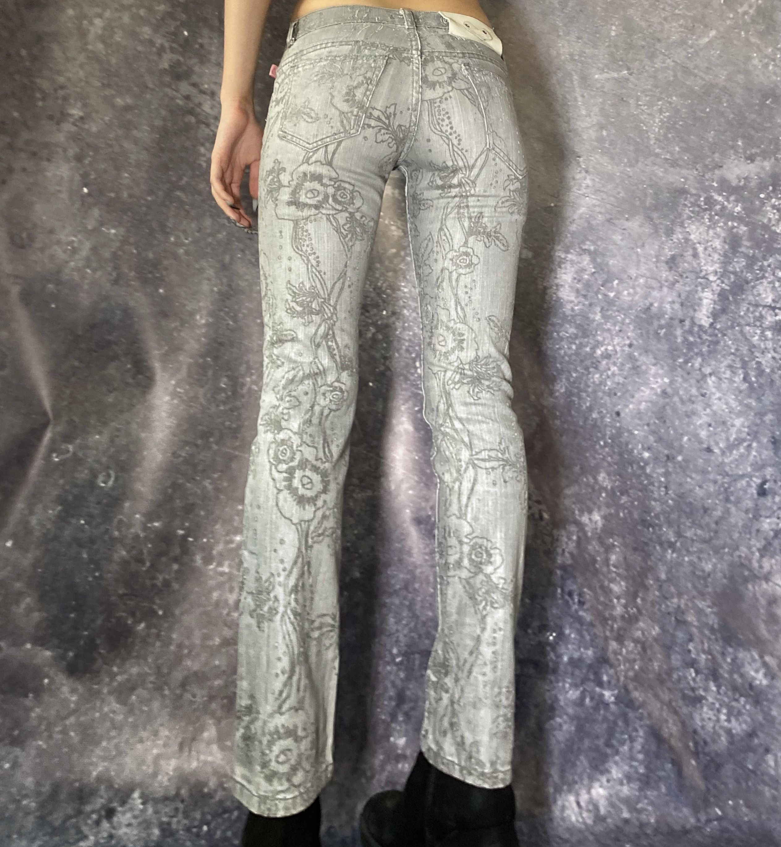 Jean Femme Roberto Cavalli Michelangelo Holy Angels - Taille M - Bleu Droit - Occasion Très Bon état