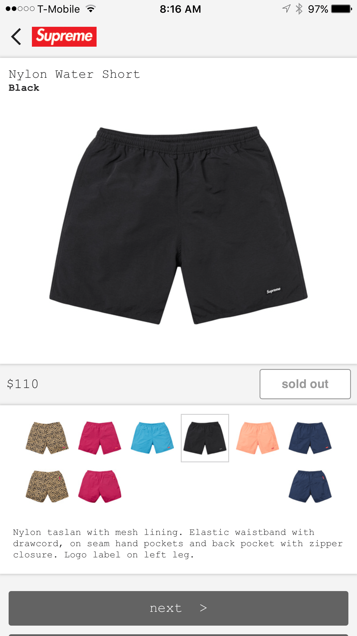 Supreme Supreme Nylon water shorts Size L | Grailed