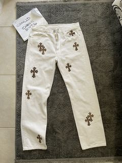 Chrome Hearts x Levi Strauss Jean Leather Crosses Sterling Silver