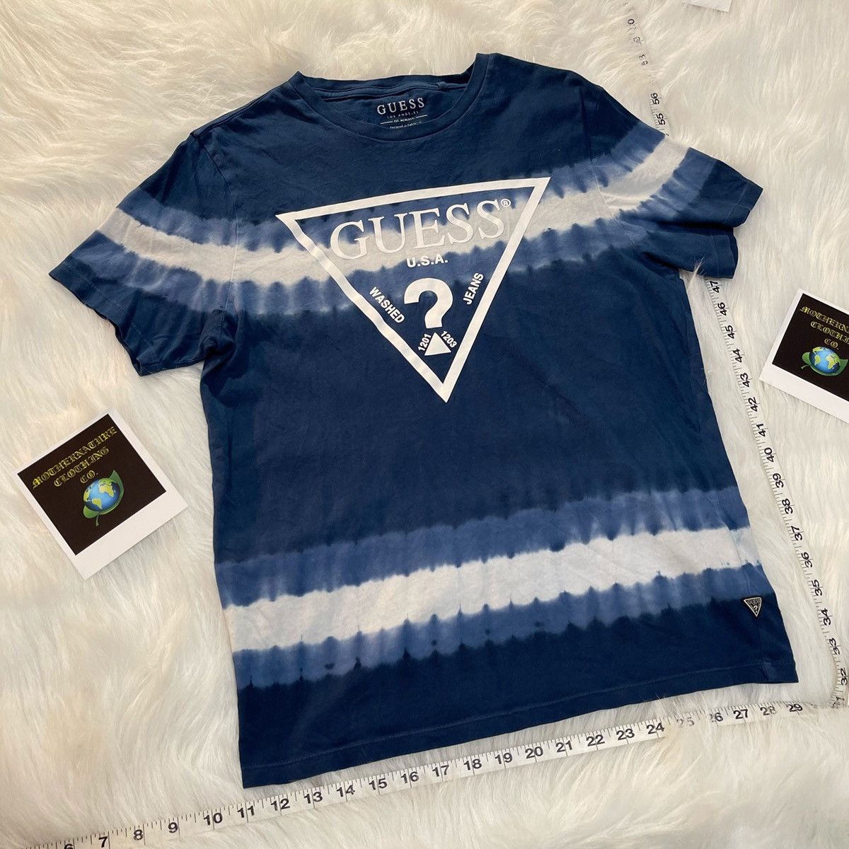 Guess HERITAGE GUESS “MIDNIGHT BLUE” TIE DYE LOGO TEE | Grailed