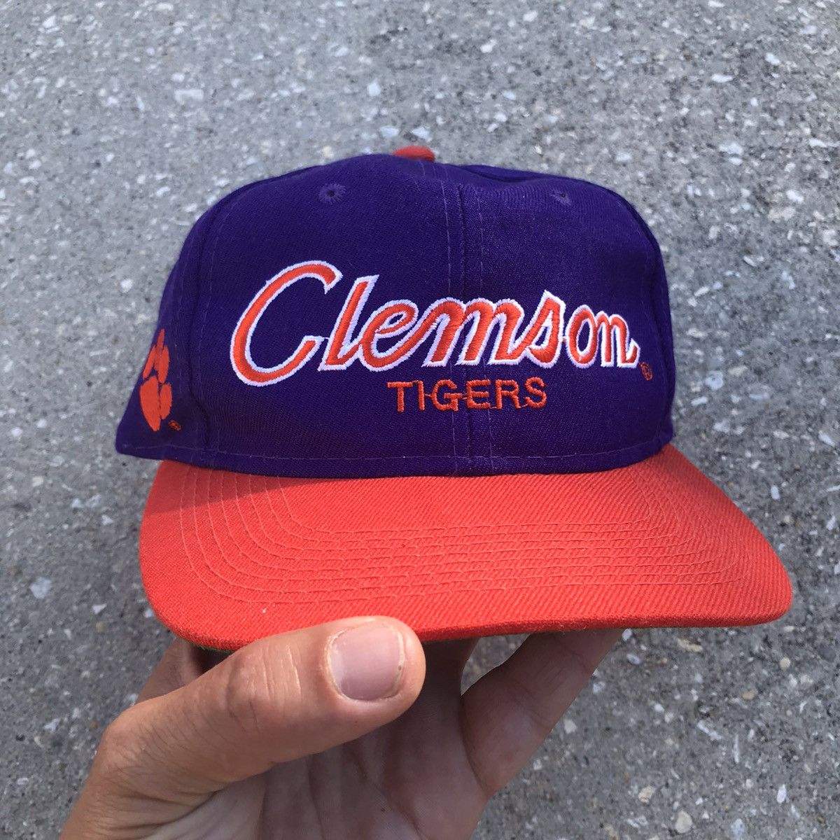 Doesn't get much cleaner than a white script snapback hat! 🐅 90's Clemson  Tigers Sports Specialties Script (OSFA) Now available in…