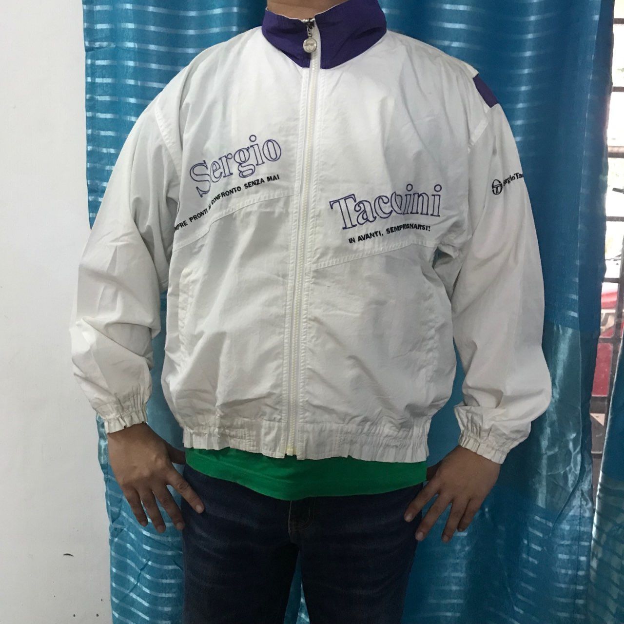 Sergio Tacchini 🔥Vtg SERGIO TACCHINI Embroidery Logo Windbreaker Jacket Size US M / EU 48-50 / 2 - 8 Thumbnail