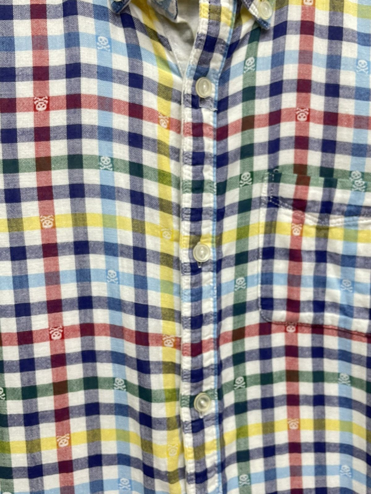 Beams Plus DOPE! BEAMS HEART All Over Skull Multicolor Checkered Shirt Size US S / EU 44-46 / 1 - 3 Thumbnail