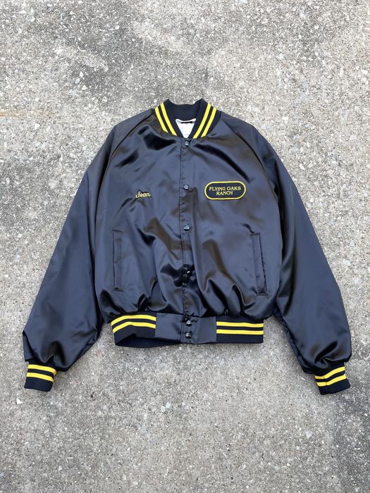 Vintage Wearguard flying oaks ranch texas satin bomber jacket | Grailed