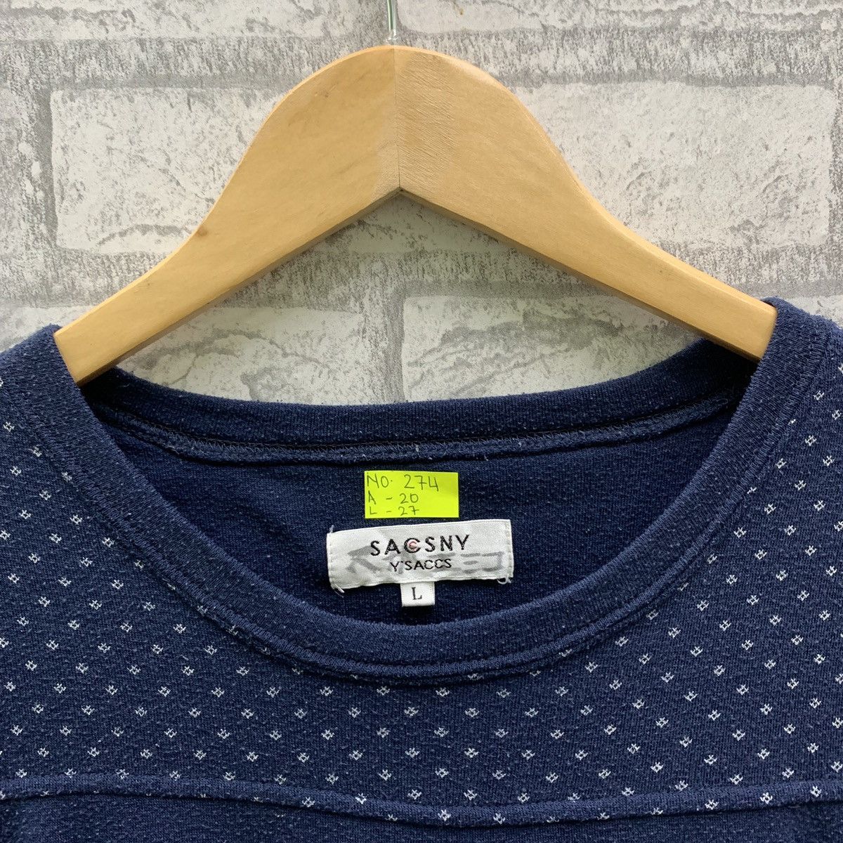 Yohji Yamamoto Vintage Sacsny Y’saccs By Yohji Yamamoto Long Sleeve T-shirt Size L / US 10 / IT 46 - 4 Thumbnail