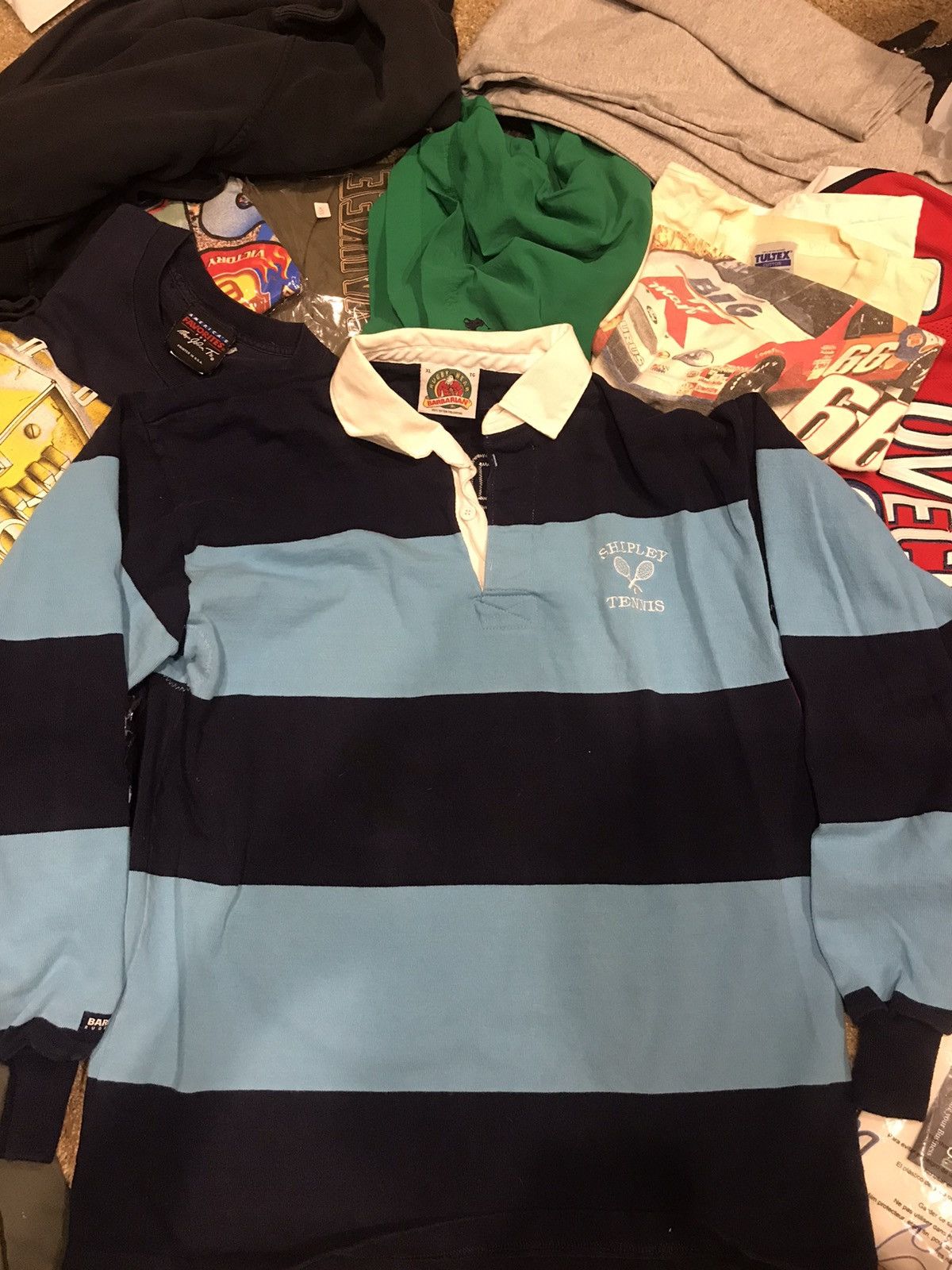 Vintage Barbarian Rugby Style Shipley Tennis “coach” polo