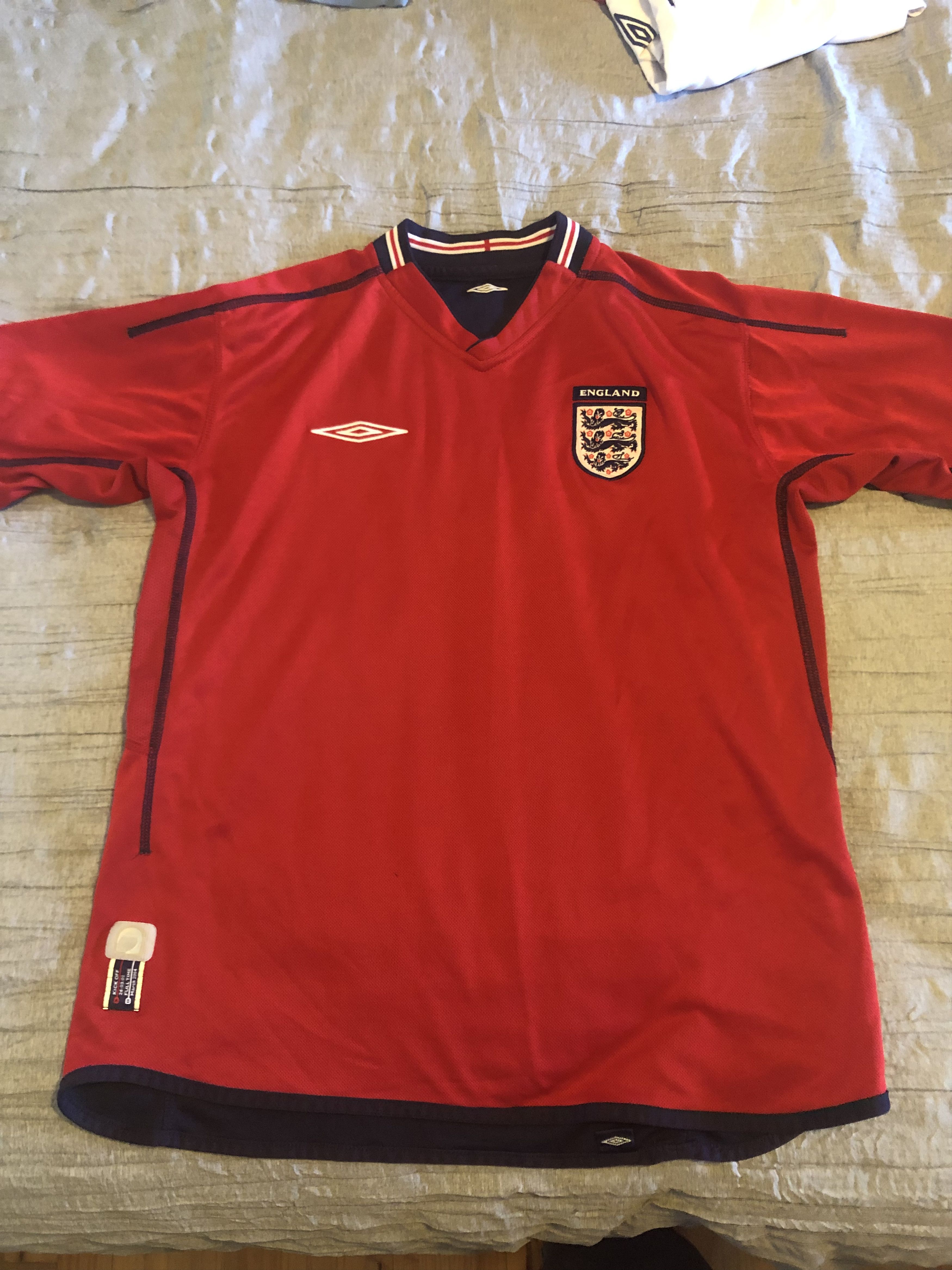 Maillot Angleterre extérieur ML 2004-06 Beckham #7 - 6/10 - (L