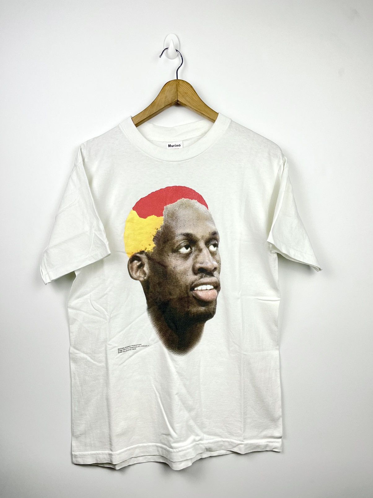 Rare Vintage 1996 Dennis Rodman Color Change Hair Shirt L/XL