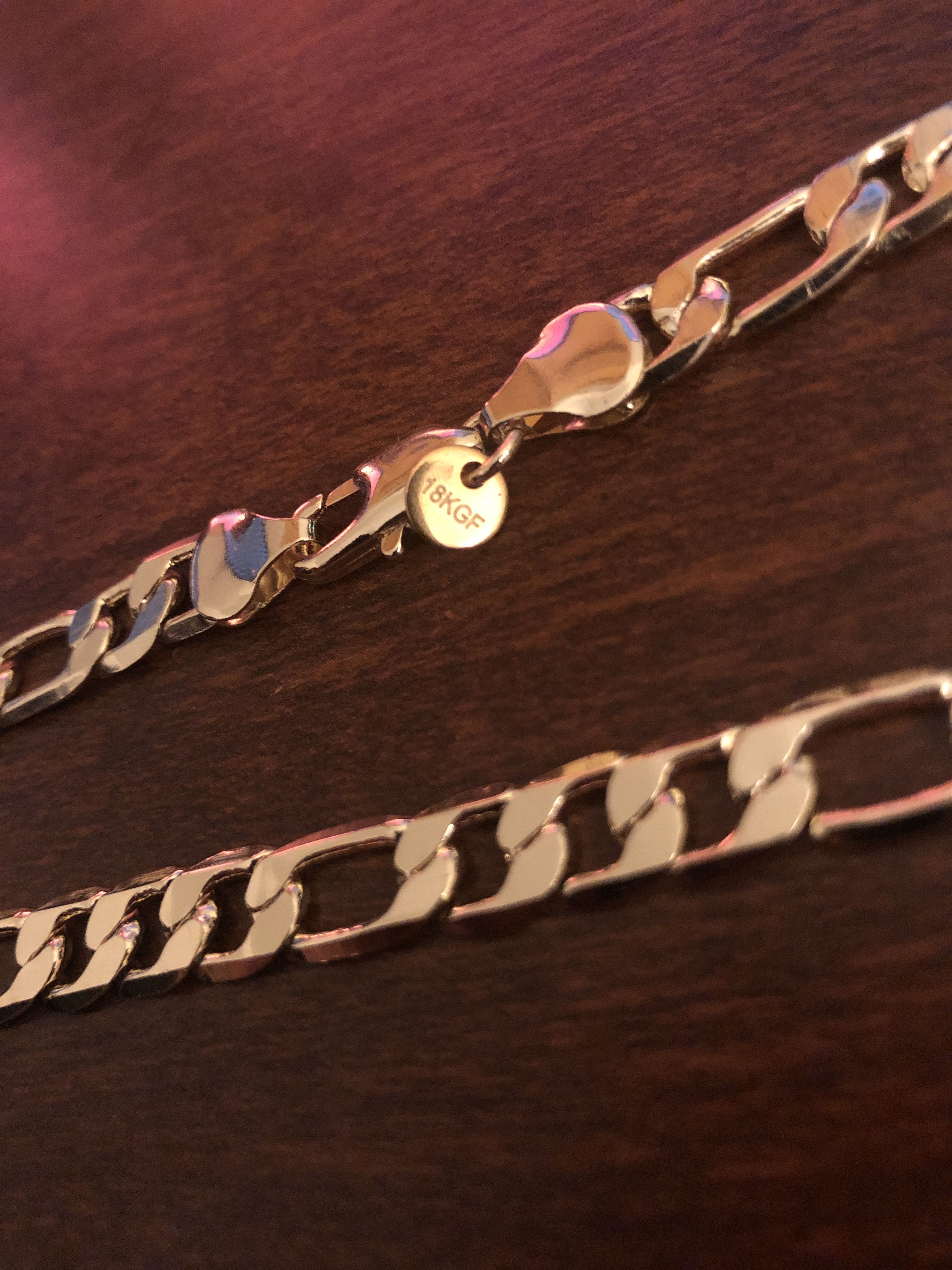 Other 18k Gold Filled 22" Figaro Chain Necklace Size ONE SIZE - 3 Thumbnail