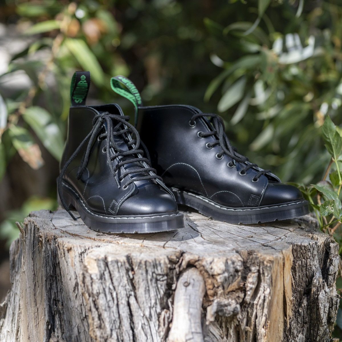Solovair Solovair Black Hi-Shine Monkey Boot | Grailed