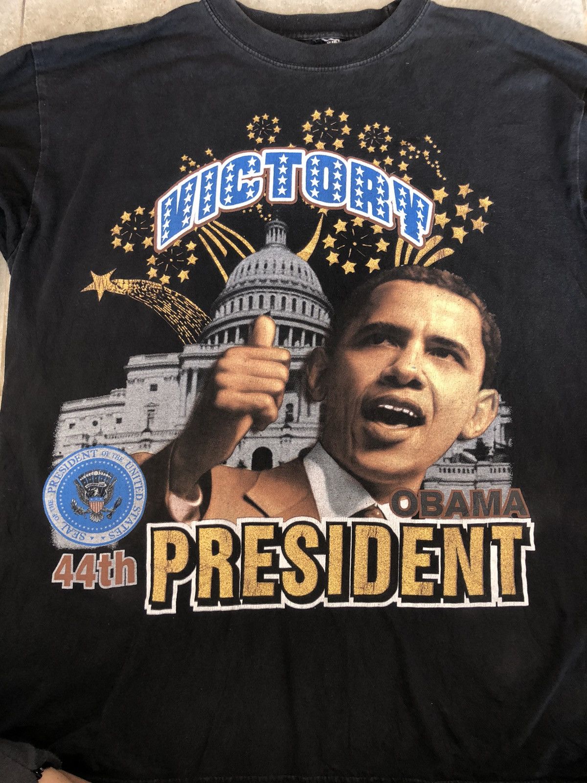 Vintage Victory 44th President obama Hope Change Balack History Size US XL / EU 56 / 4 - 3 Thumbnail