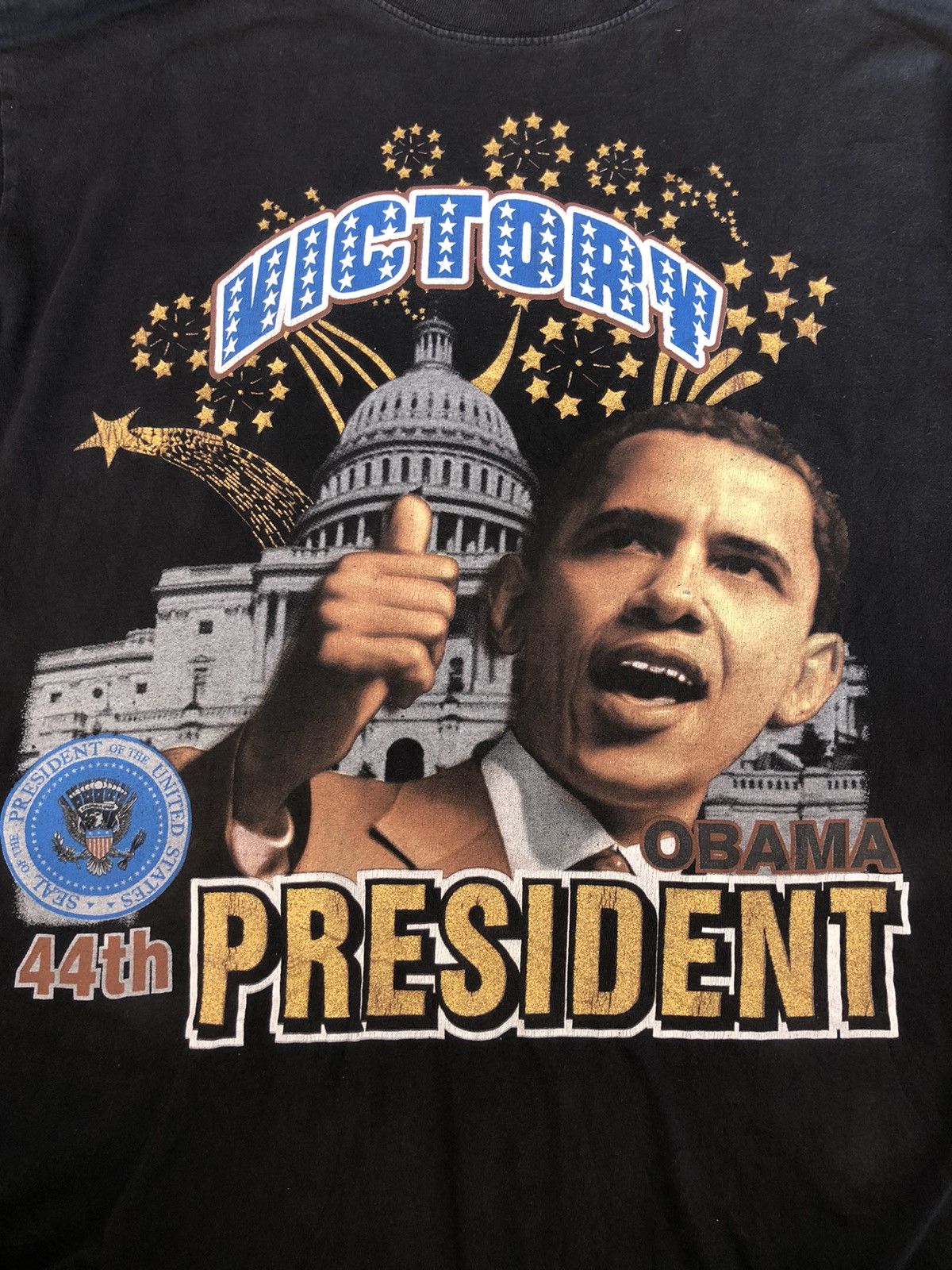 Vintage Victory 44th President obama Hope Change Balack History Size US XL / EU 56 / 4 - 2 Thumbnail