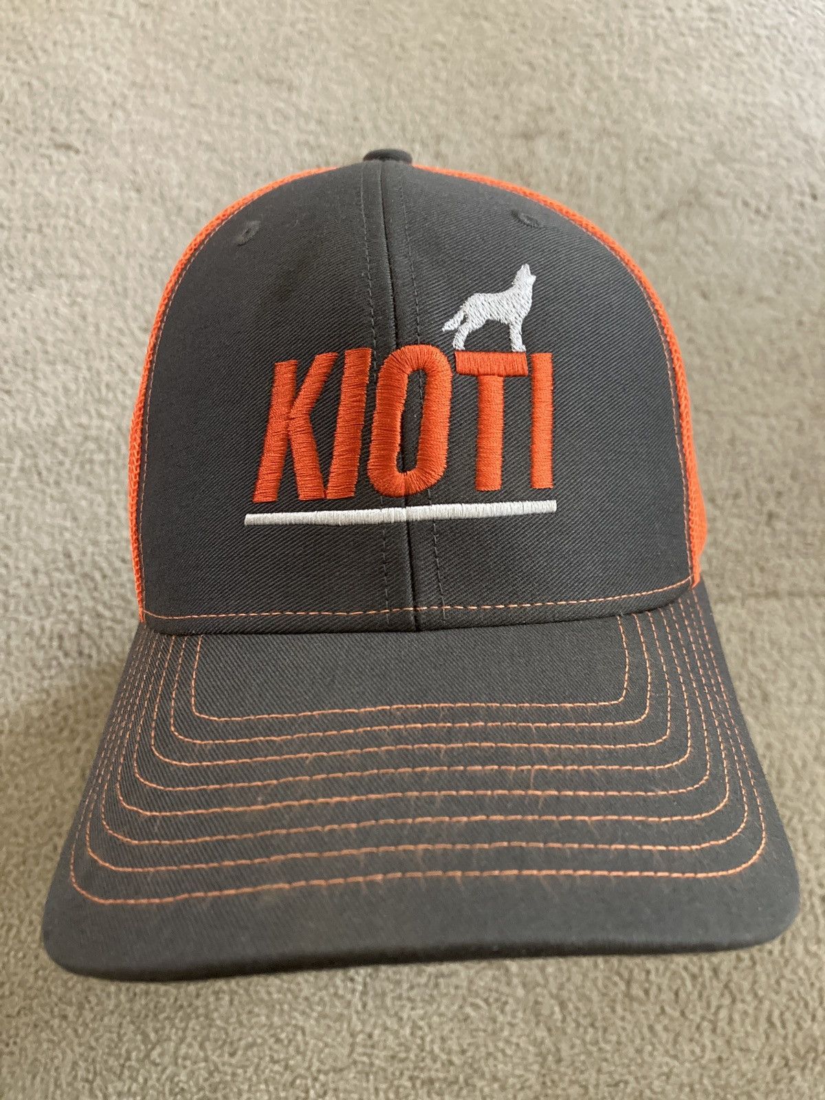 Vintage KIOTI Tractor Trucker Hat Snapback advertising orange Cap Grailed
