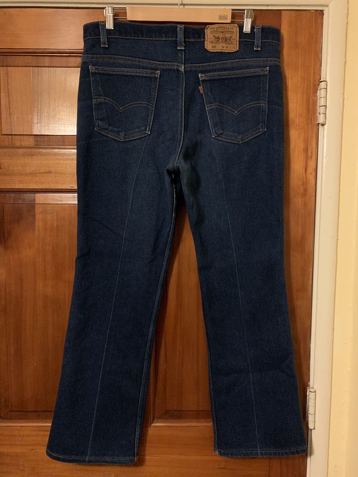 Vintage Levi's 517 Orange Tab Flare Denim Size 38 x 31