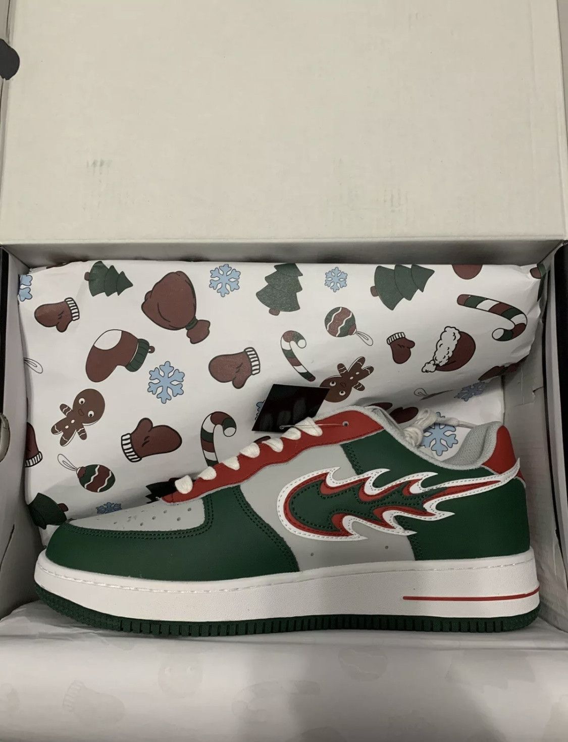Other Naf Global Christmas AF1 Size US 12 / EU 45 - 1 Thumbnail