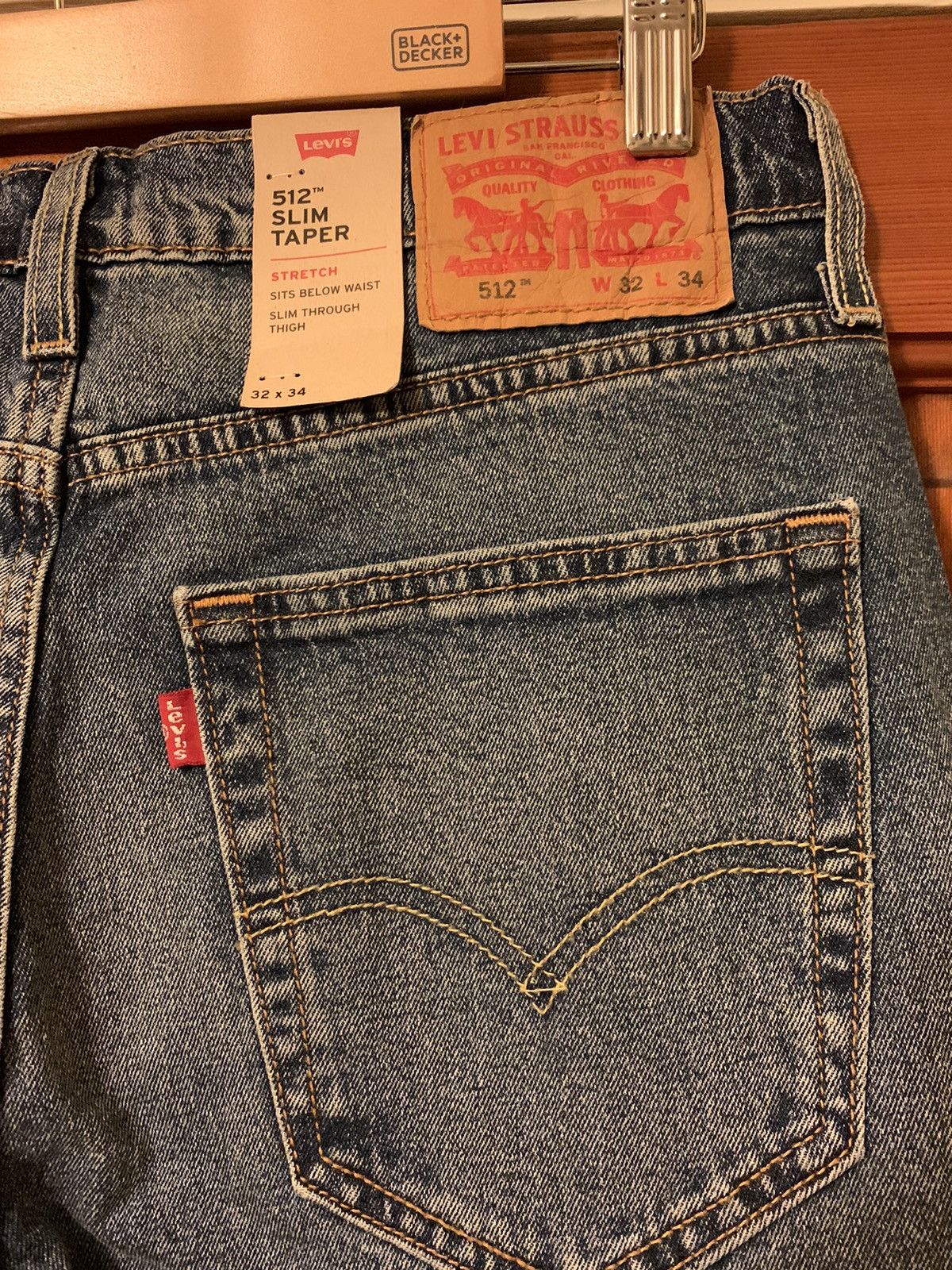 Levi's × Levi's Vintage Clothing *RARE* New Levi’s 512 Slim Taper Raw Hem Denim Jeans 32 x 34 Size US 32 / EU 48 - 7 Thumbnail