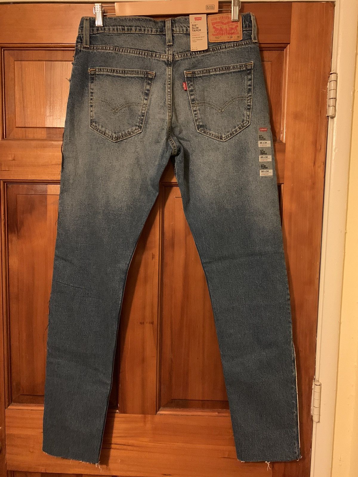 Levi's × Levi's Vintage Clothing *RARE* New Levi’s 512 Slim Taper Raw Hem Denim Jeans 32 x 34 Size US 32 / EU 48 - 2 Thumbnail