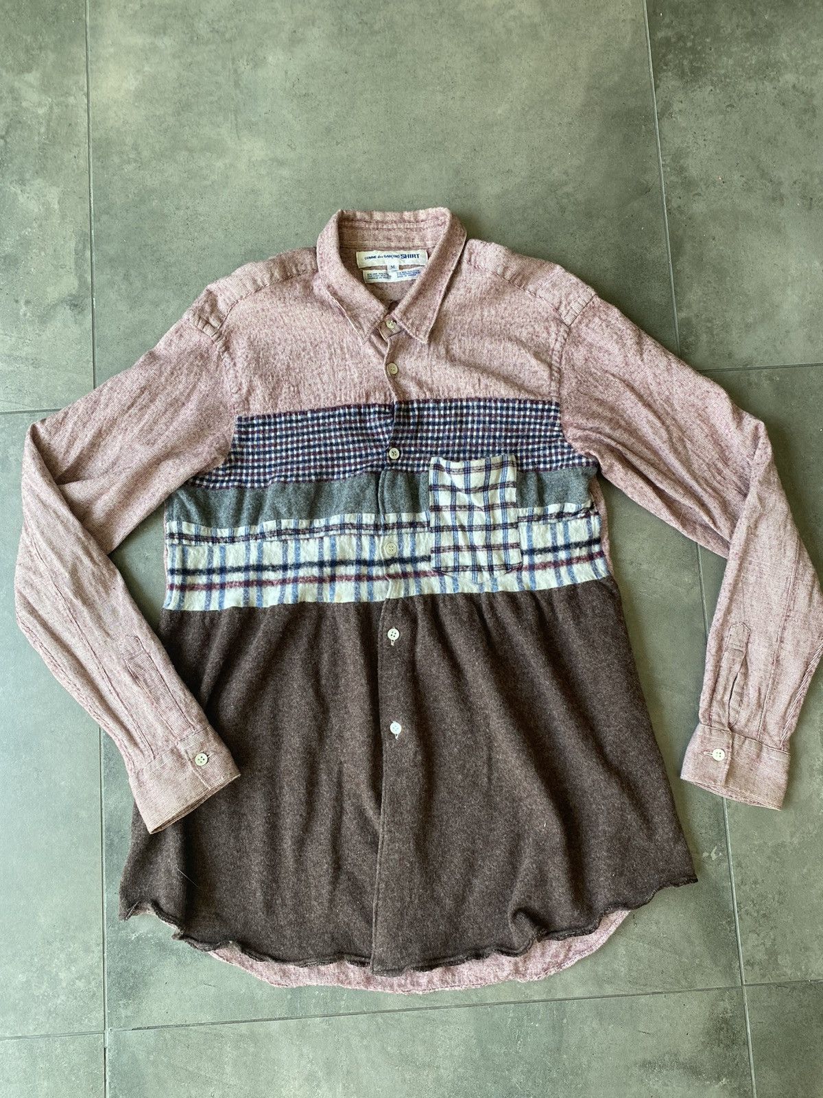 Comme des Garcons SHIRT Comme des Garçon Shirt multi fabric button up Size US M / EU 48-50 / 2 - 1 Thumbnail