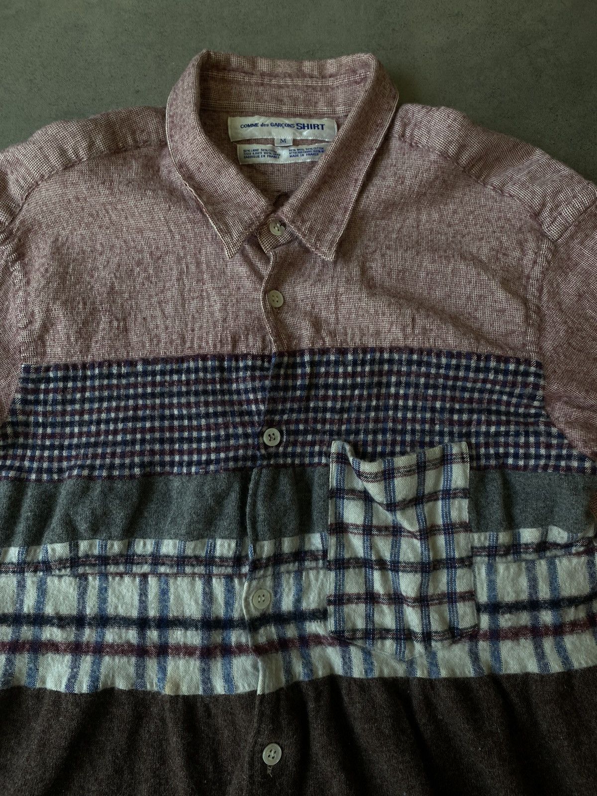 Comme des Garcons SHIRT Comme des Garçon Shirt multi fabric button up Size US M / EU 48-50 / 2 - 3 Thumbnail