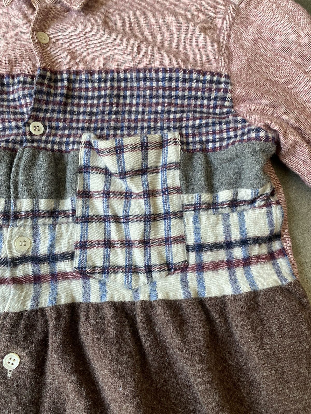 Comme des Garcons SHIRT Comme des Garçon Shirt multi fabric button up Size US M / EU 48-50 / 2 - 2 Thumbnail