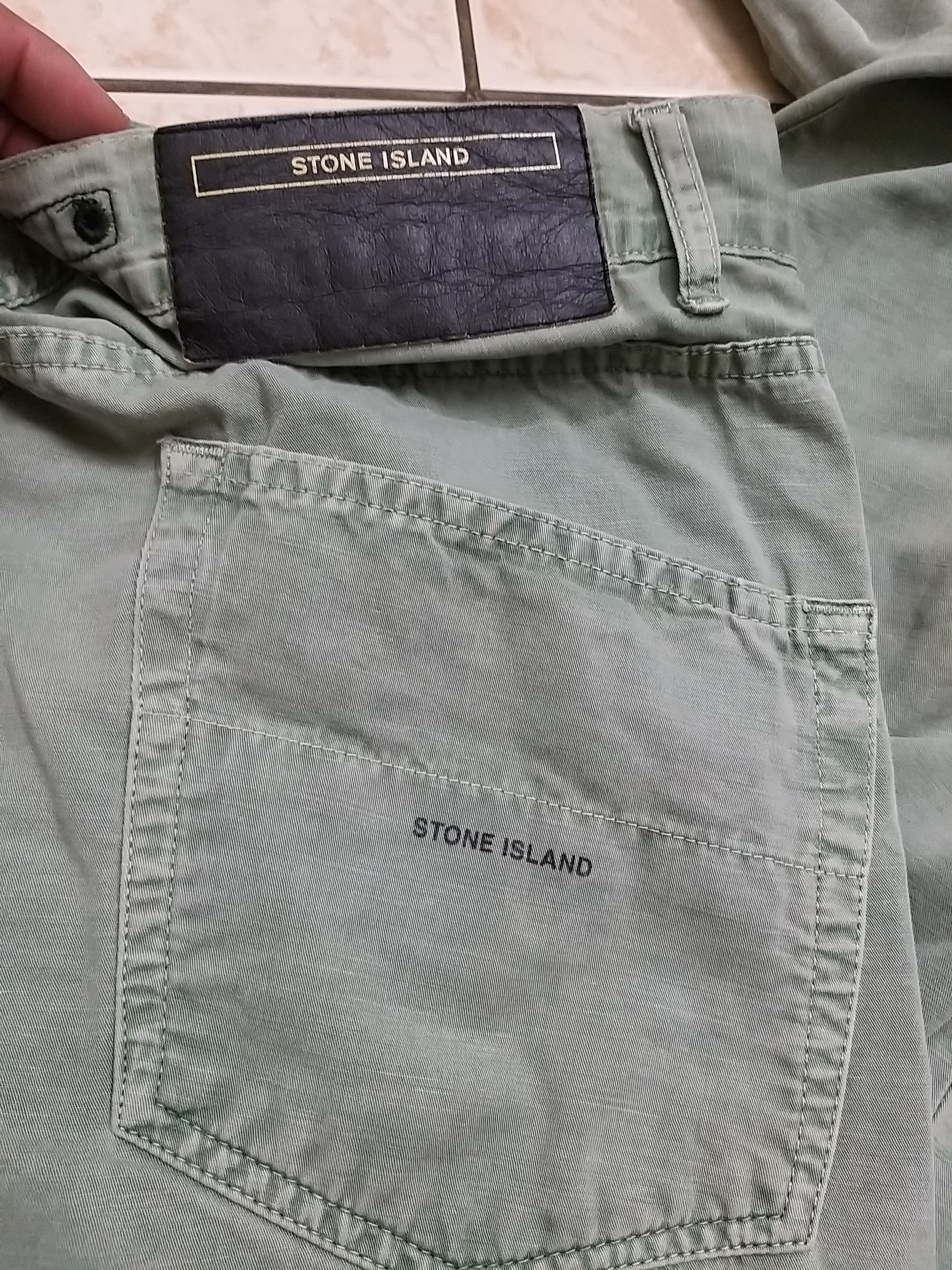 Stone Island VINTAGE STONE ISLAND S.I DISTRESSED COTON PANT Size US 31 - 15 Thumbnail
